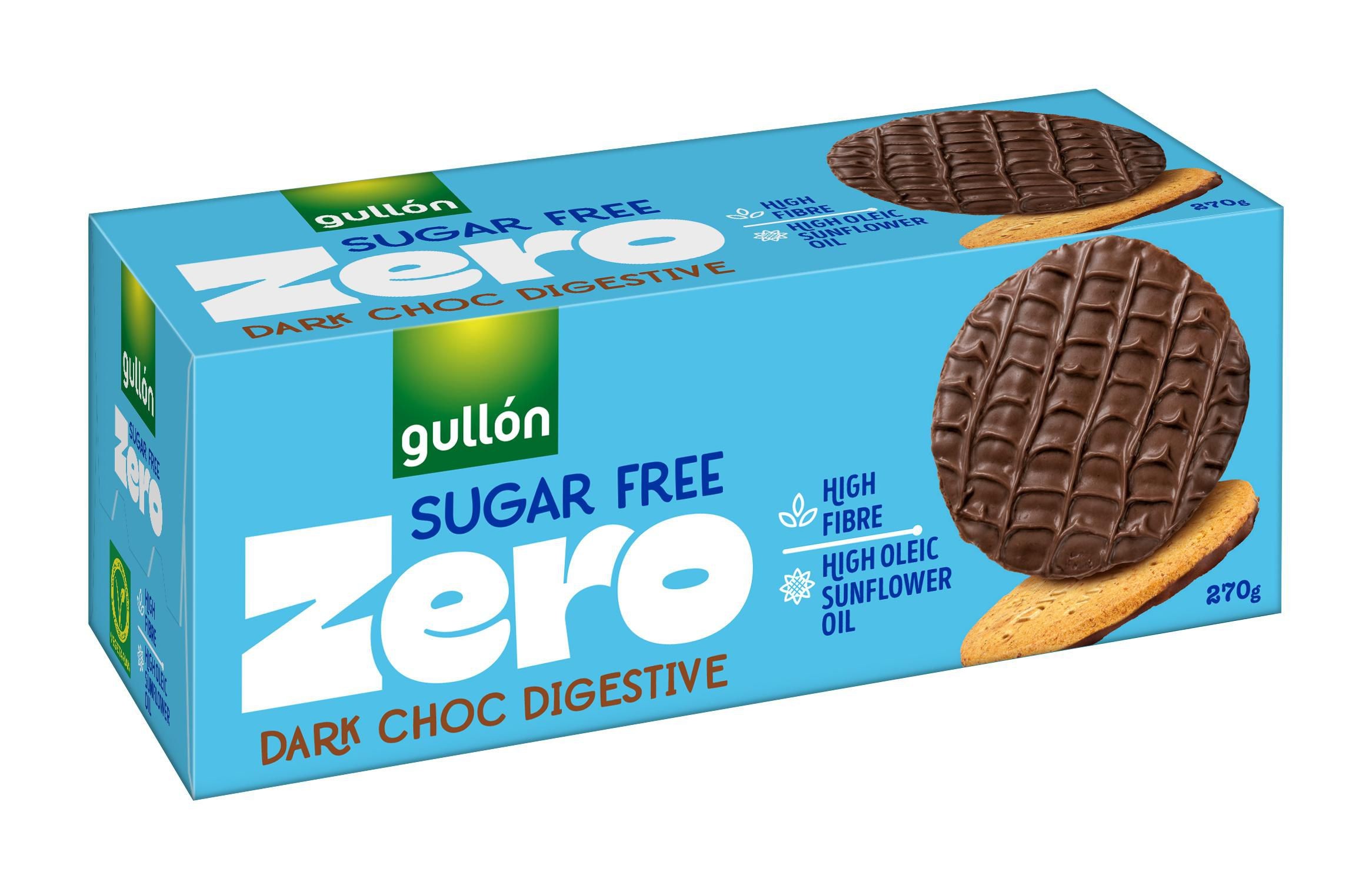 Zdravý svět - Gullón Celozrnné sušenky polomáčené v tmavé čokoládě 270 g
