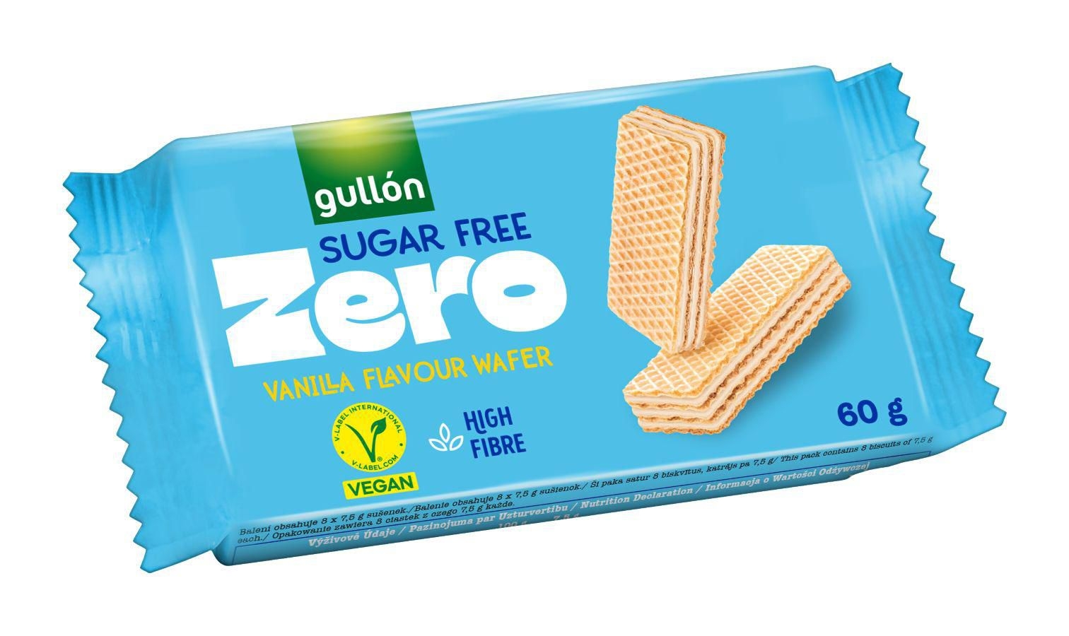 Zdravý svět - Gullón Vanilkové wafle bez cukru 60 g