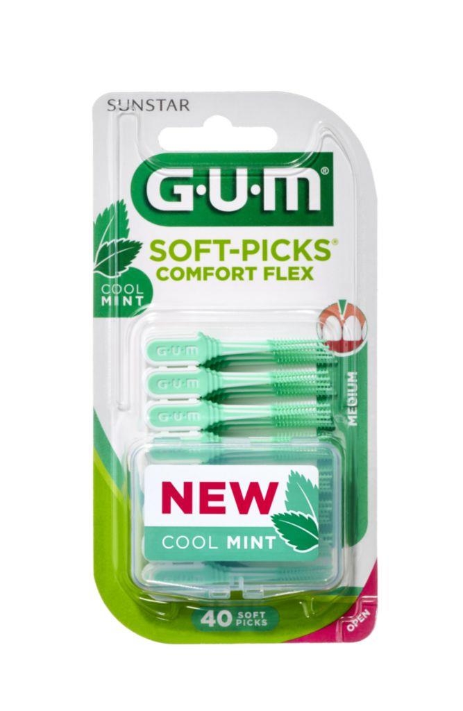 Drogerie a kosmetika - GUM Soft-Picks Comfort Flex Mint Mezizubní kartáčky 40ks