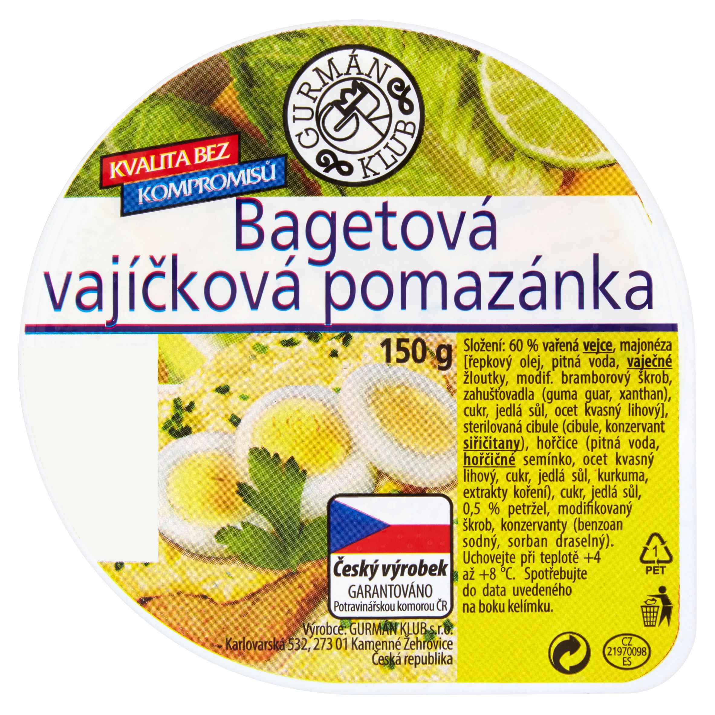 Uzeniny a lahůdky - Gurmán Klub Bagetová vajíčková pomazánka 150 g