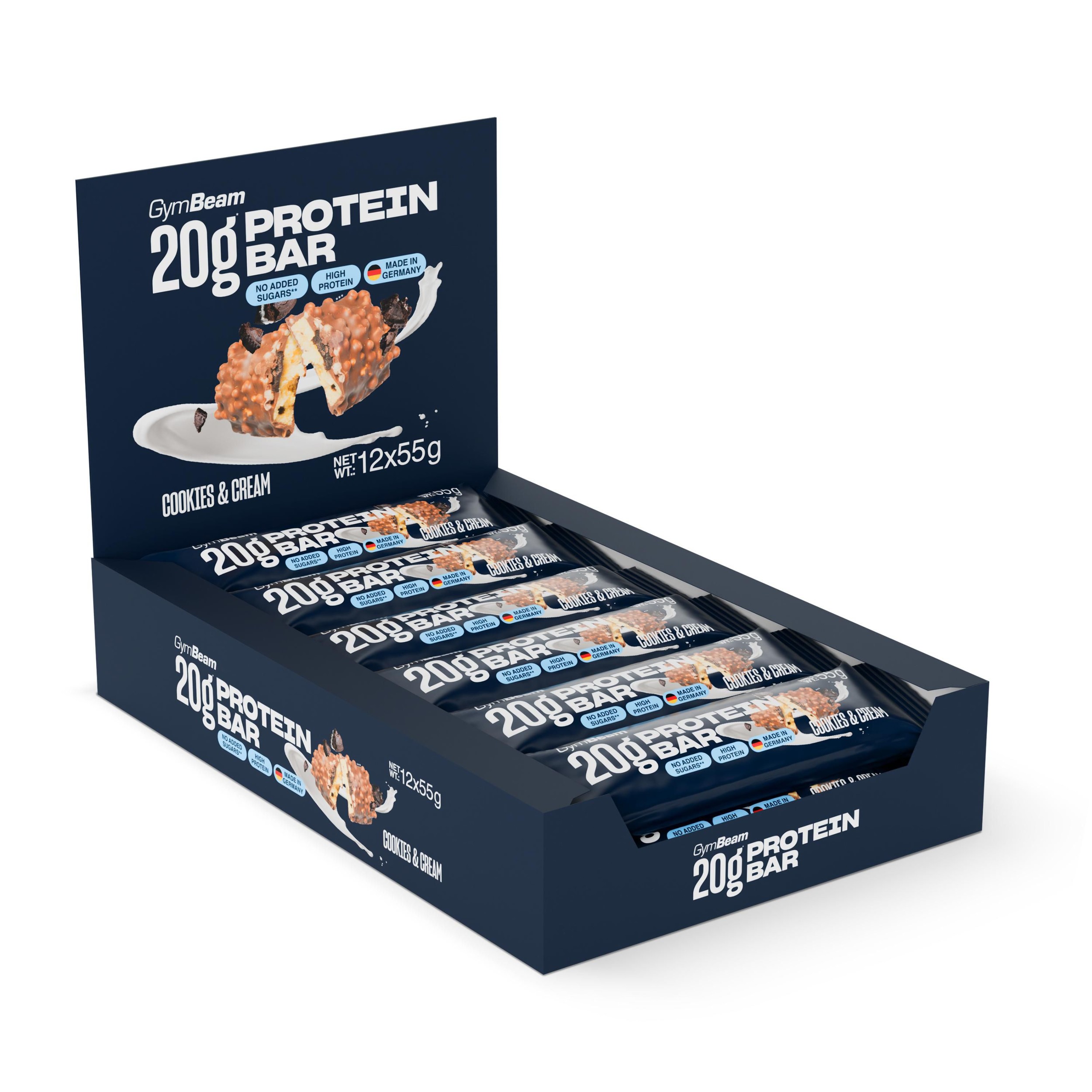 GymBeam 20 g Protein bar cookies-krém 55 g-1
