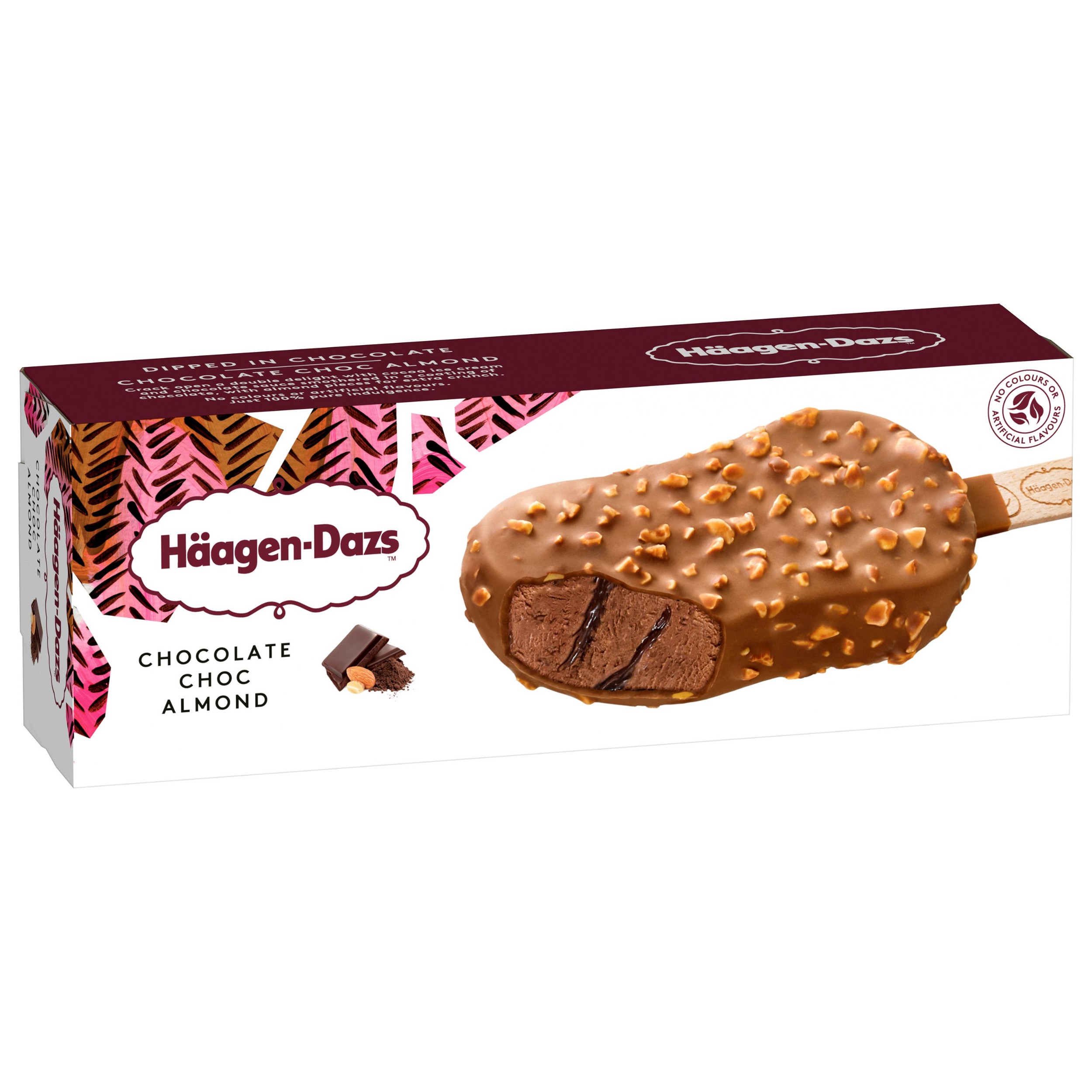 Mražené potraviny - Häagen Dazs Kakaová zmrzlina smetanová s čokoládovou polevou a belgickou mléčnou čokoládou s praženými mandlemi 80ml
