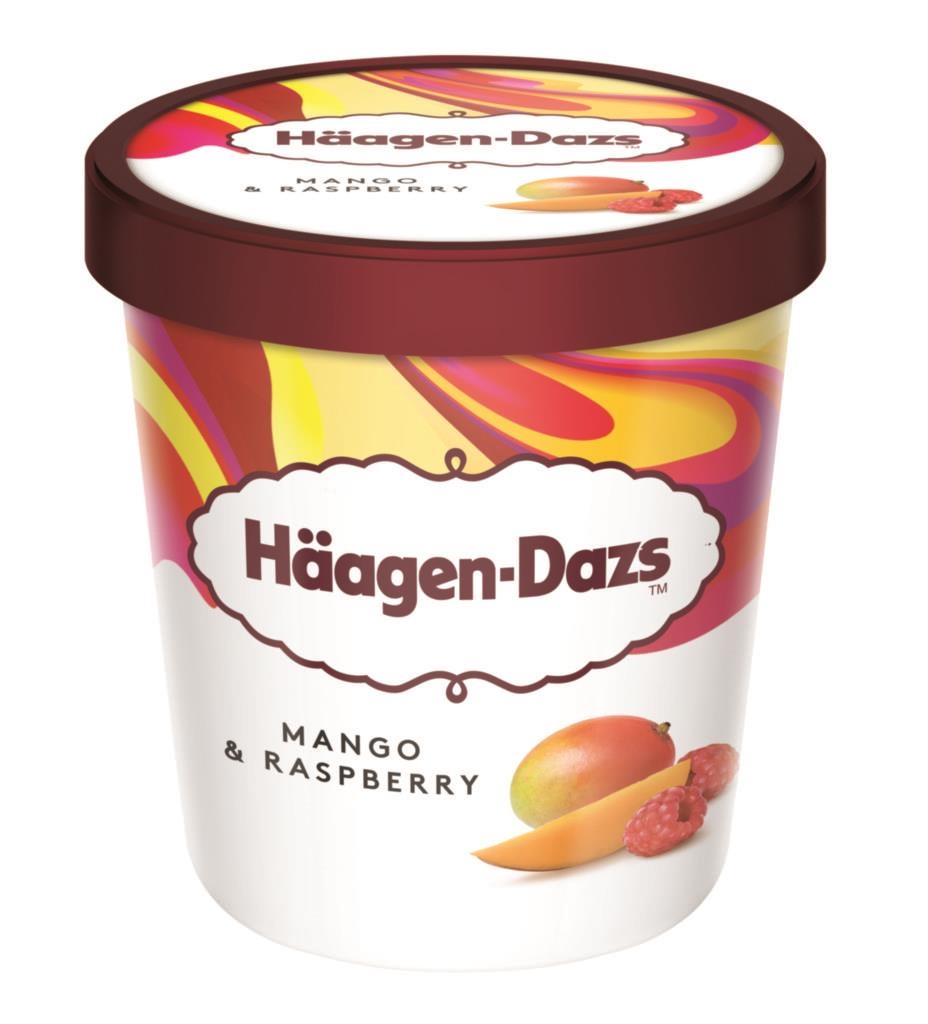 Mražené potraviny - Häagen-Dazs Mango & Raspberry 460 ml