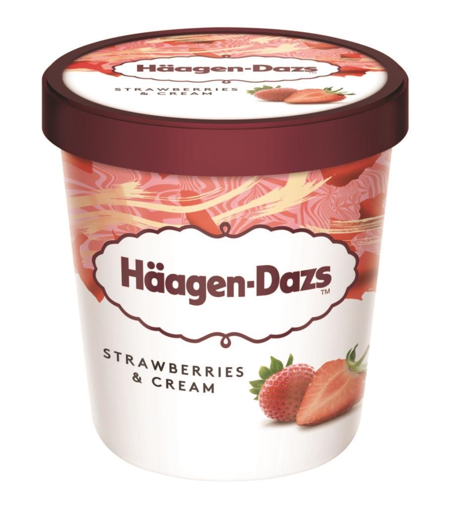 Mražené potraviny - Häagen-Dazs Strawberries & Cream 460 ml