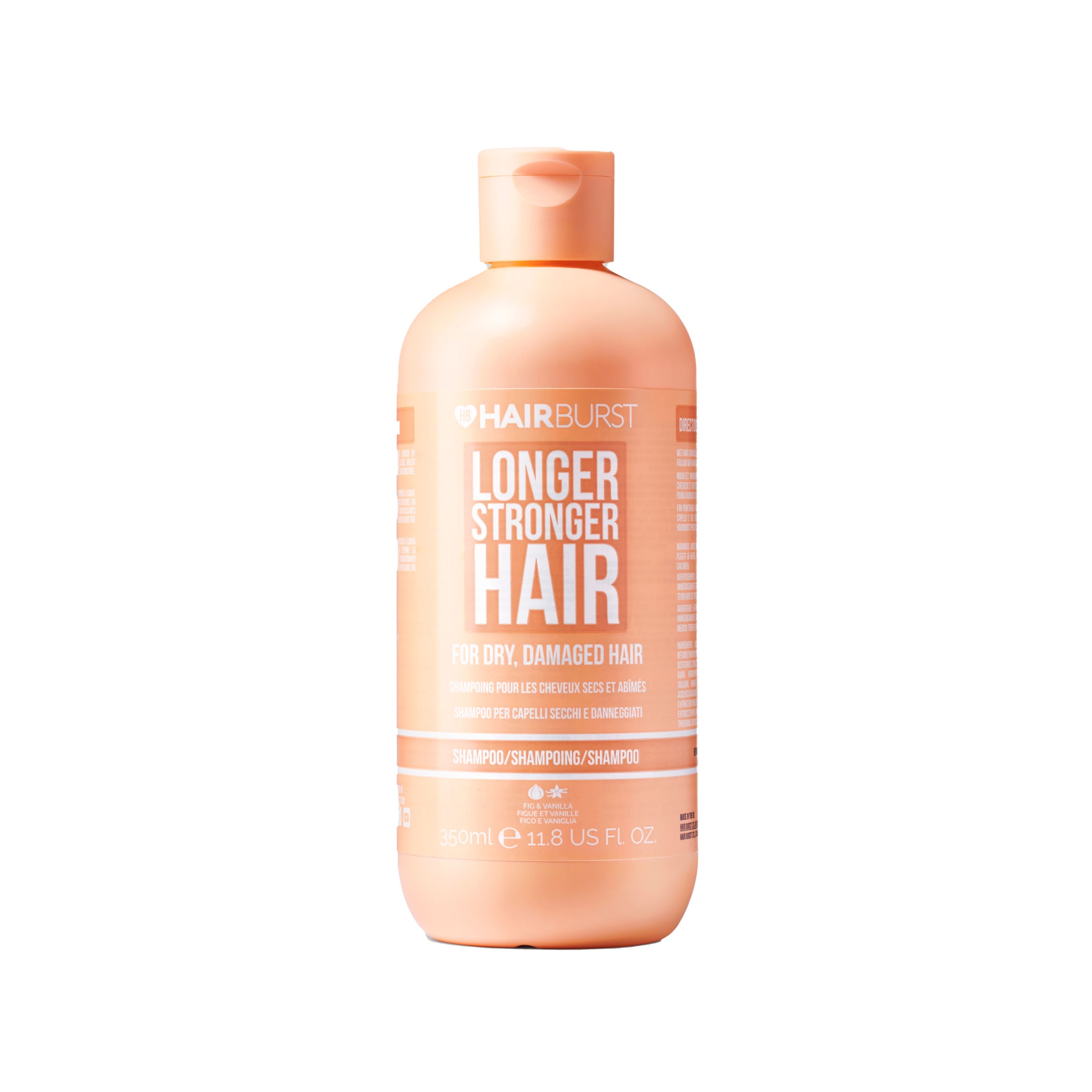 Drogerie a kosmetika - Hairburst šampon na suché vlasy Longer Stronger Hair Fig & Vanilla 350 ml