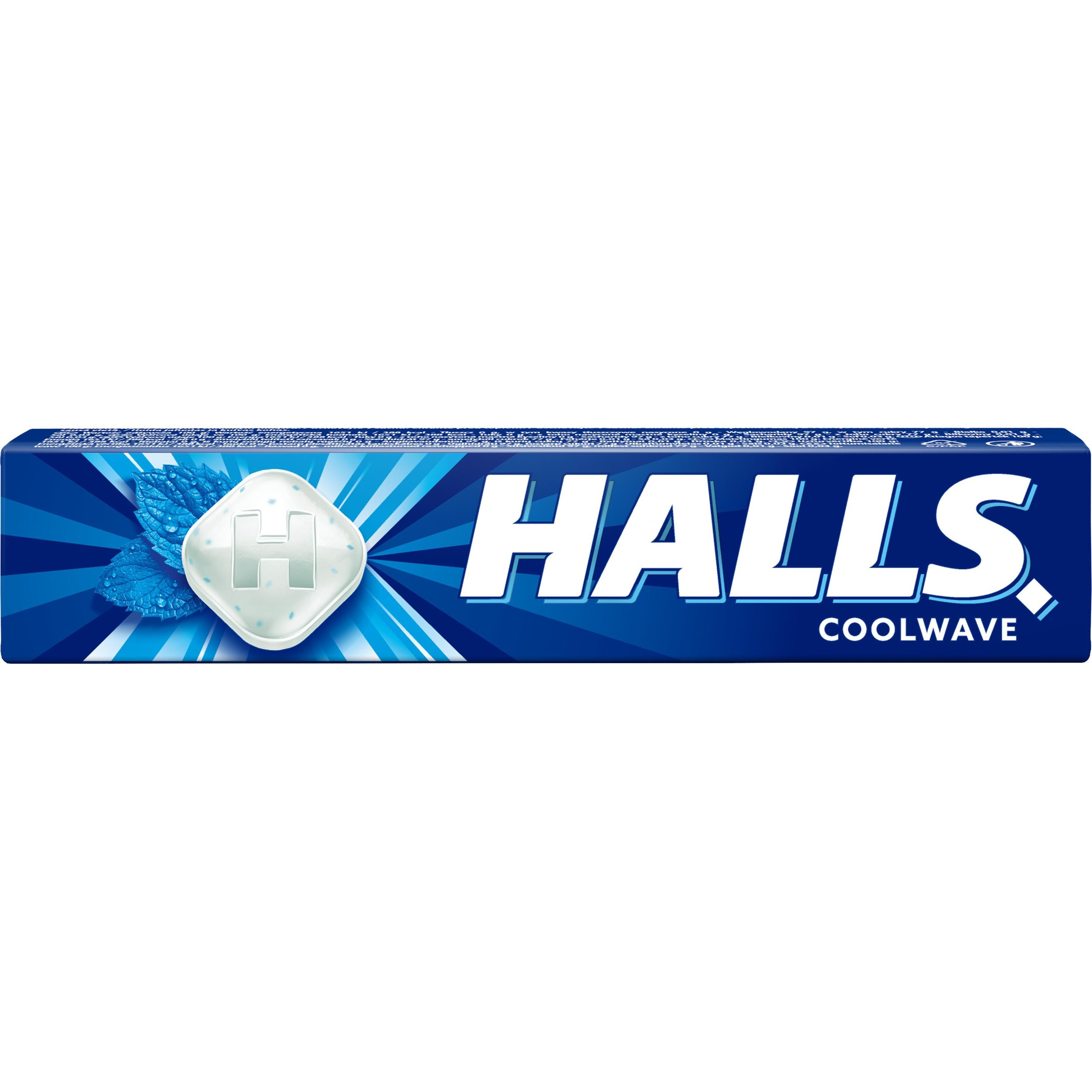 Trvanlivé potraviny - Halls COOLWAVE bonbóny mentol a eukalyptus 33,5g