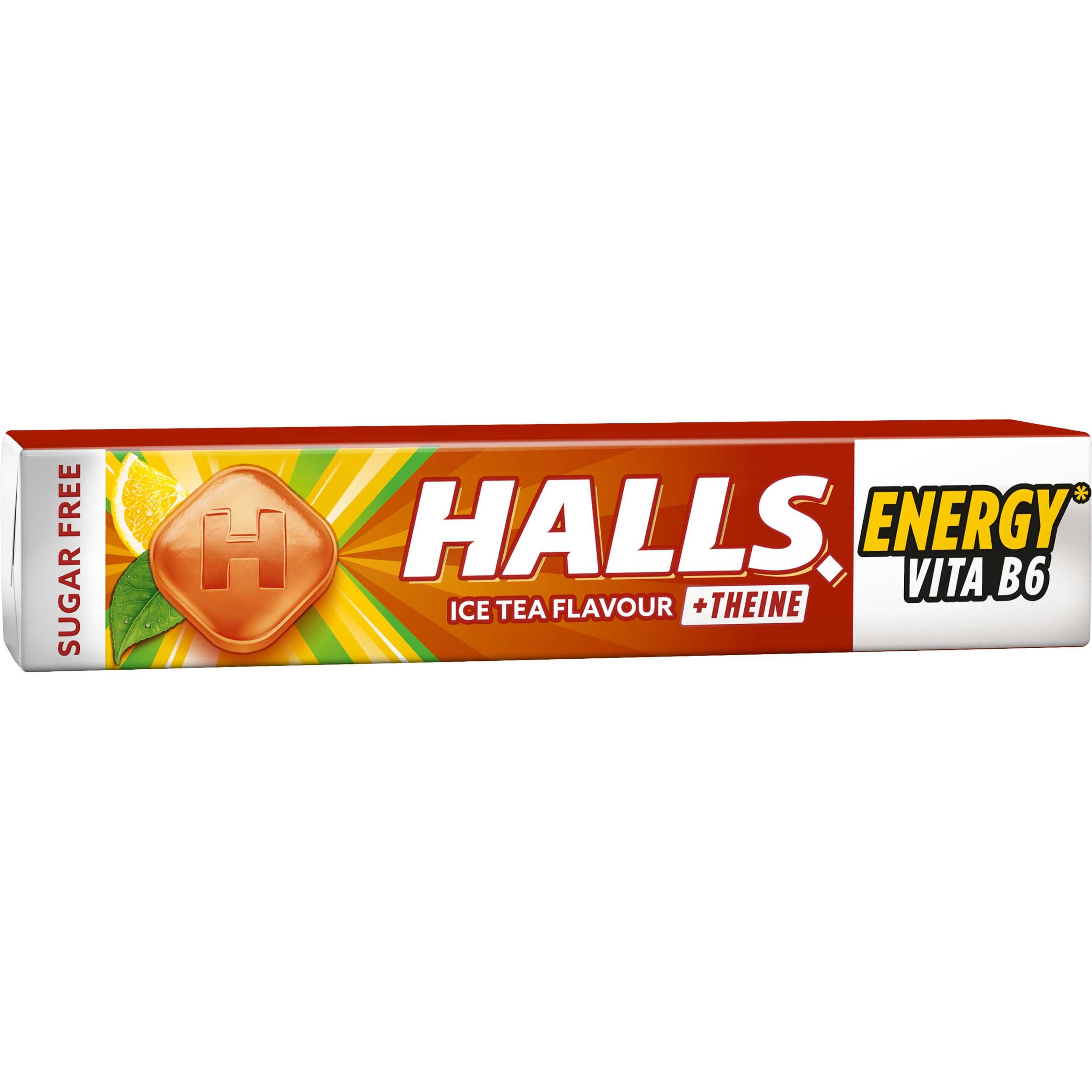 Trvanlivé potraviny - Halls Dropsy s příchutí černého čaje s citronem s vitaminem B6 a kofeinem 32g