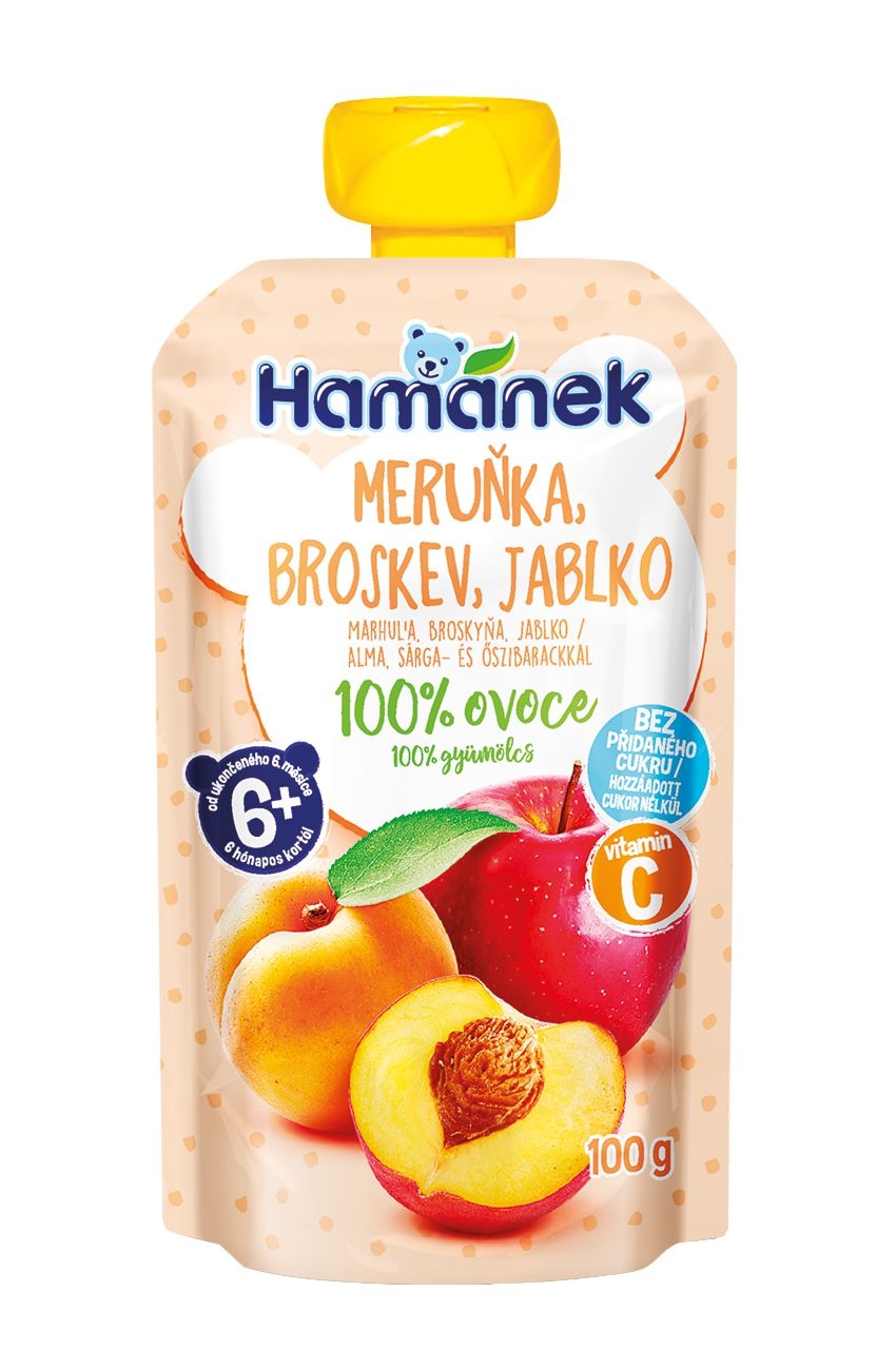 Svět dětí - Hamánek Broskev, meruňka, jablko 100g