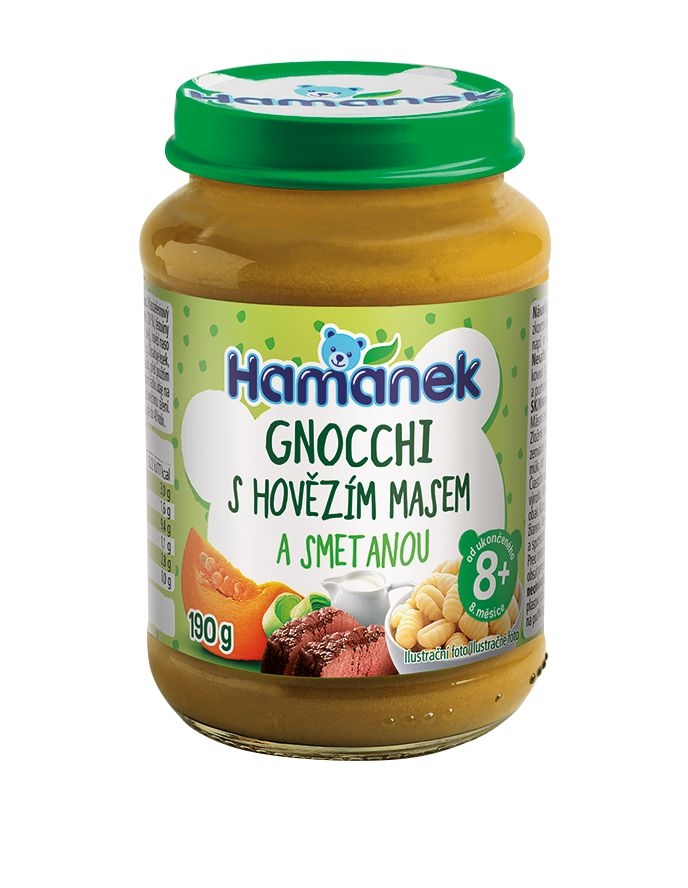 Svět dětí - Hamánek Gnocchi s hovězím masem ve smetanové omáčce 190 g