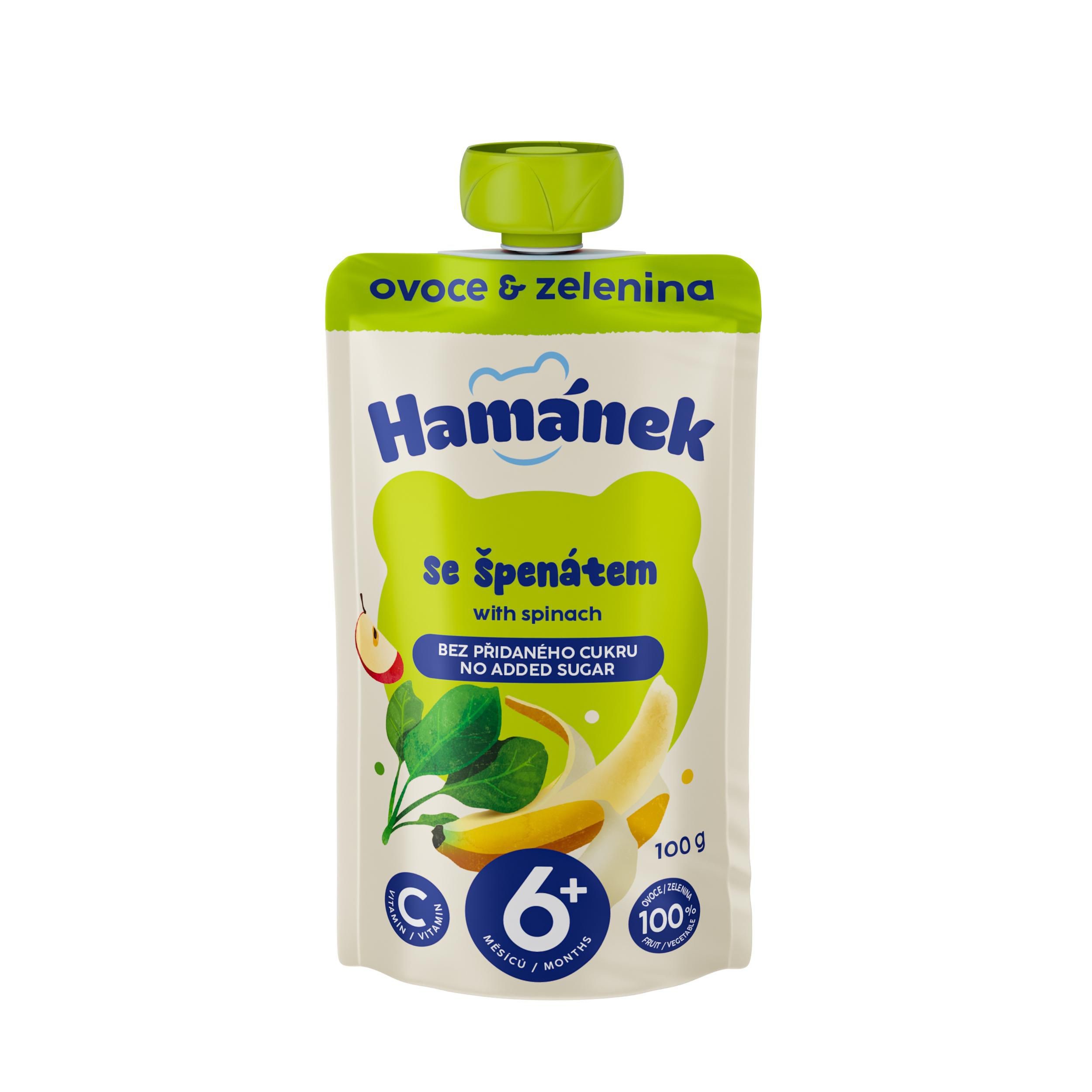 Svět dětí - Hamánek Jablko s banánem & špenátem 100g