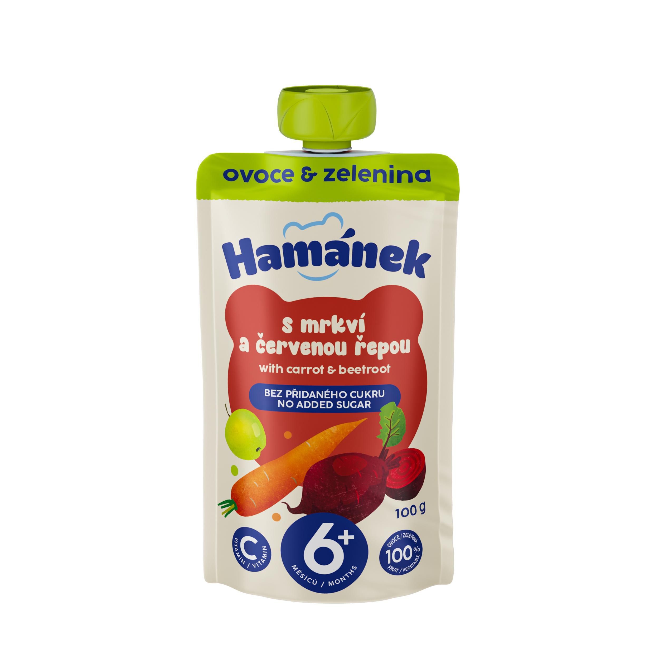 Svět dětí - Hamánek Jablko s mrkví a červená řepa 100g