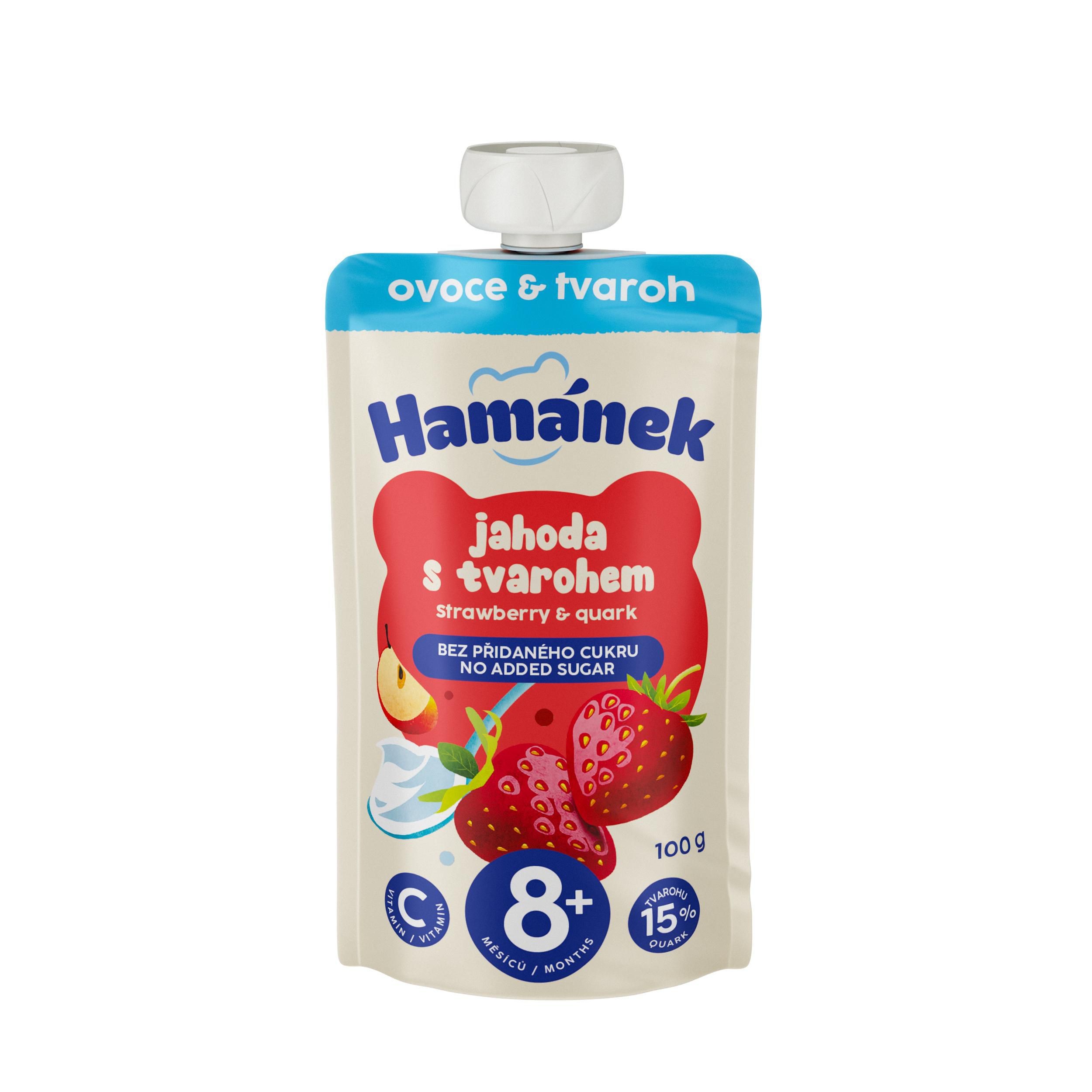 Svět dětí - Hamánek Jahoda tvarohová přesnídávka 100 g
