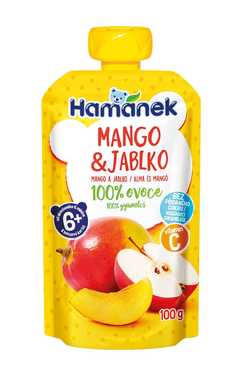 Svět dětí - Hamánek Mango, jablko  přesnídávka 100 g