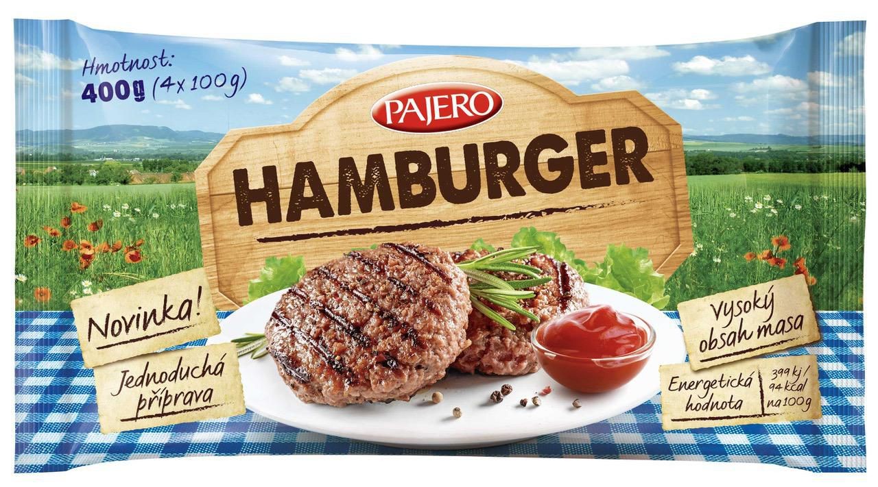 Mražené potraviny - Hamburger 4xmražený 100g