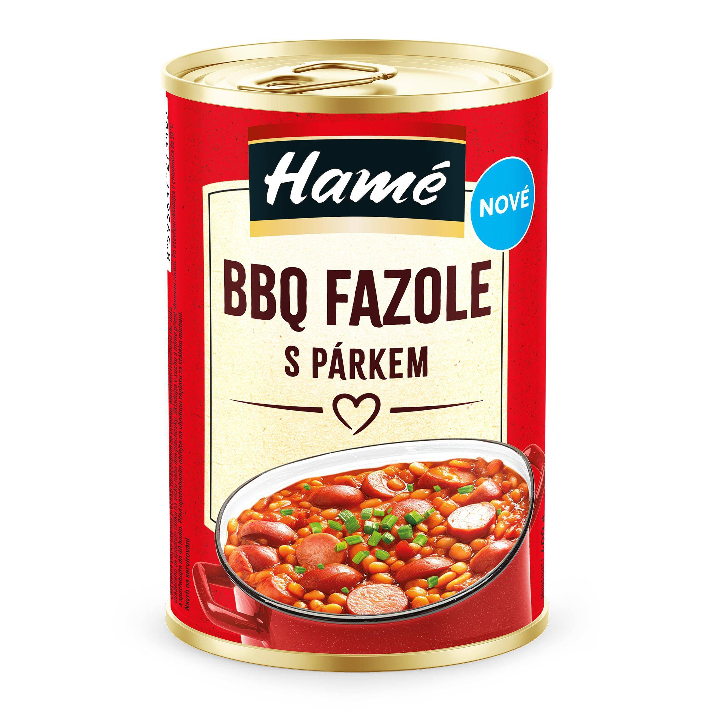 Trvanlivé potraviny - Hamé BBQ fazole s párkem 400g