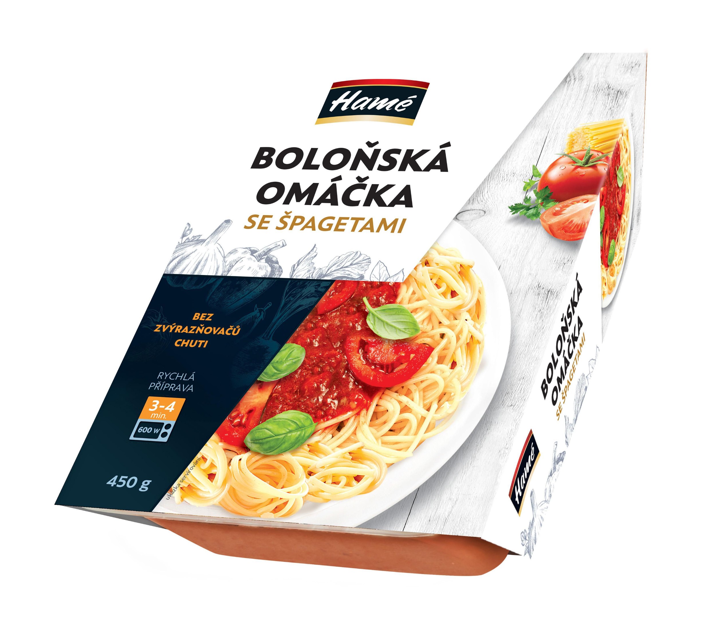 Hotová jídla - Hamé Boloňská omáčka se špagetami 450g