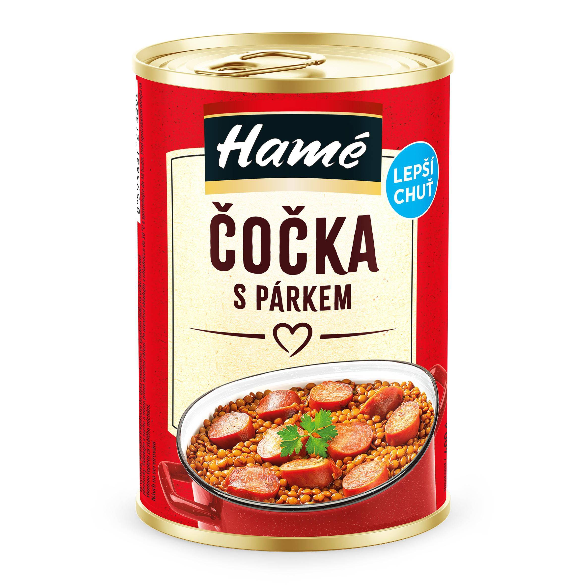 Trvanlivé potraviny - Hamé Čočka s párkem 400g