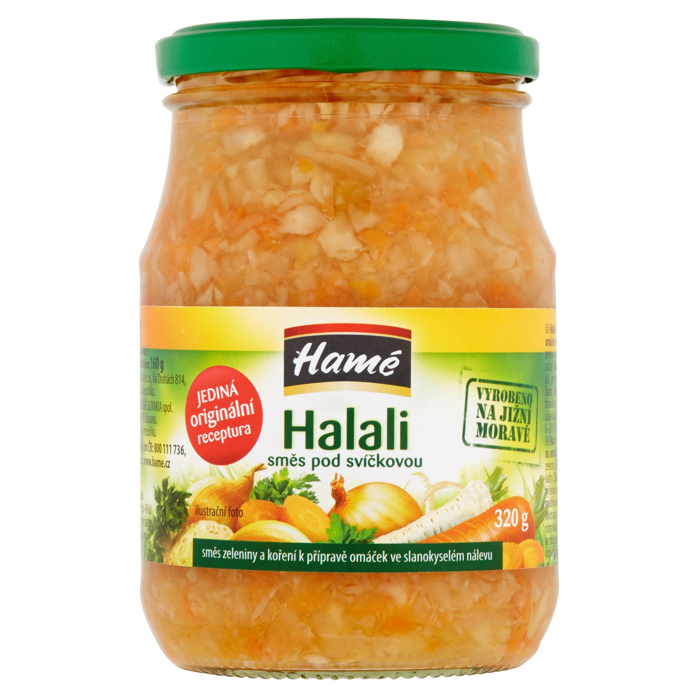 Hamé Halali směs zeleniny a koření k přípravě omáček ve slanokyselém nálevu 320g-0