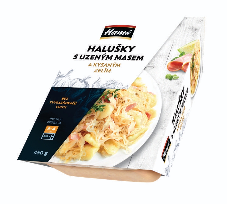 Hotová jídla - Hamé Halušky s uzeným masem a kys. zelím 450g