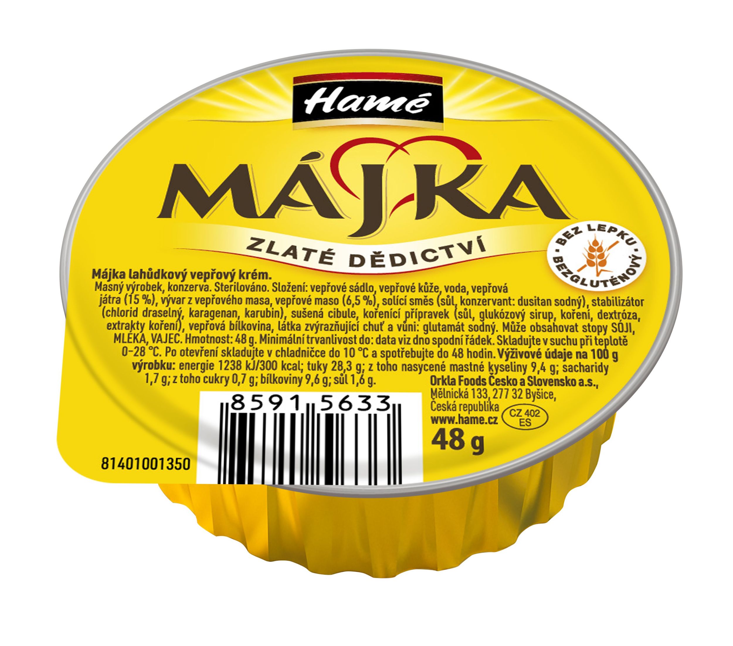 Trvanlivé potraviny - Hamé Májka Lahůdkový vepřový krém 48 g