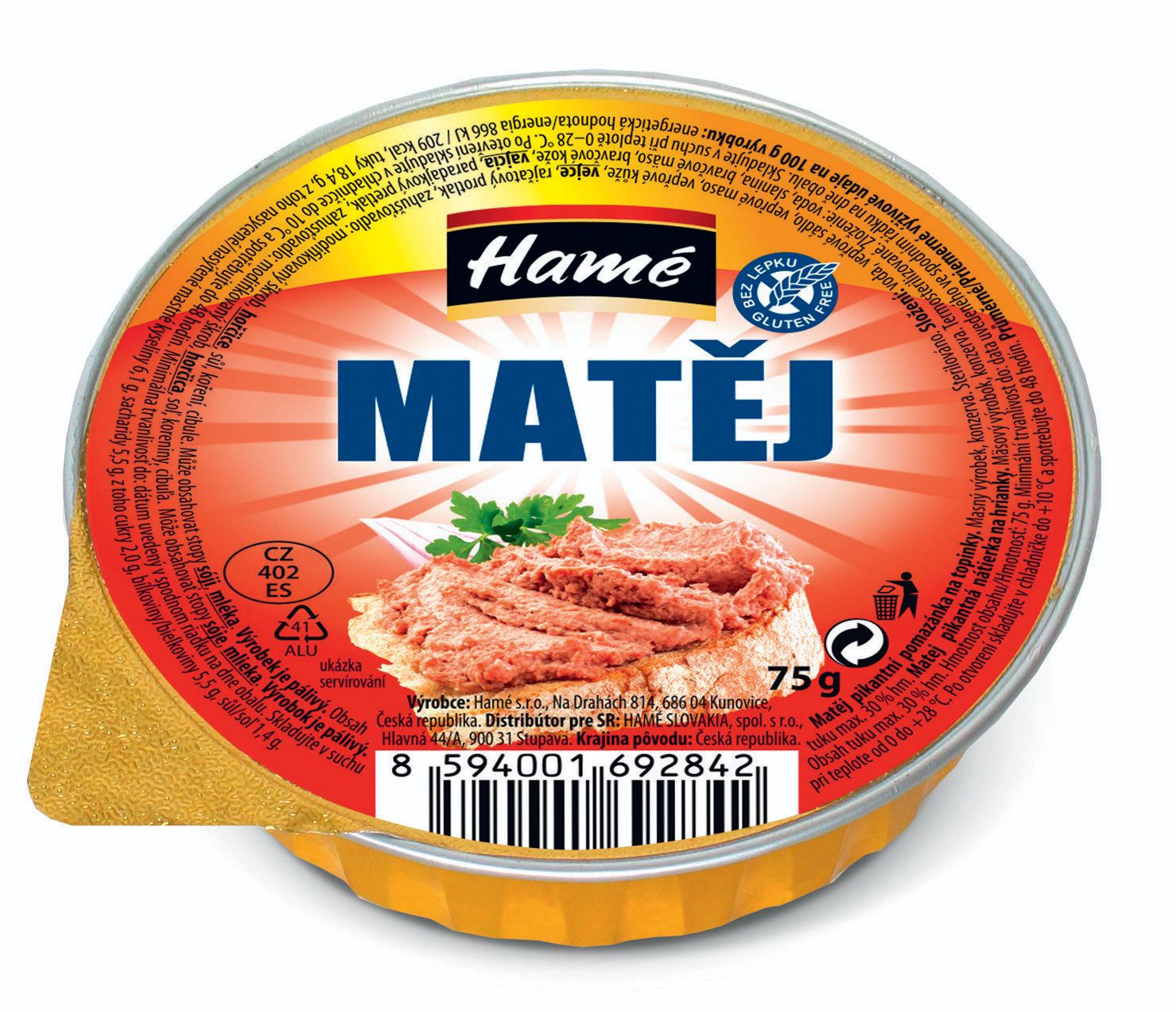 Trvanlivé potraviny - Hamé Matěj 75g