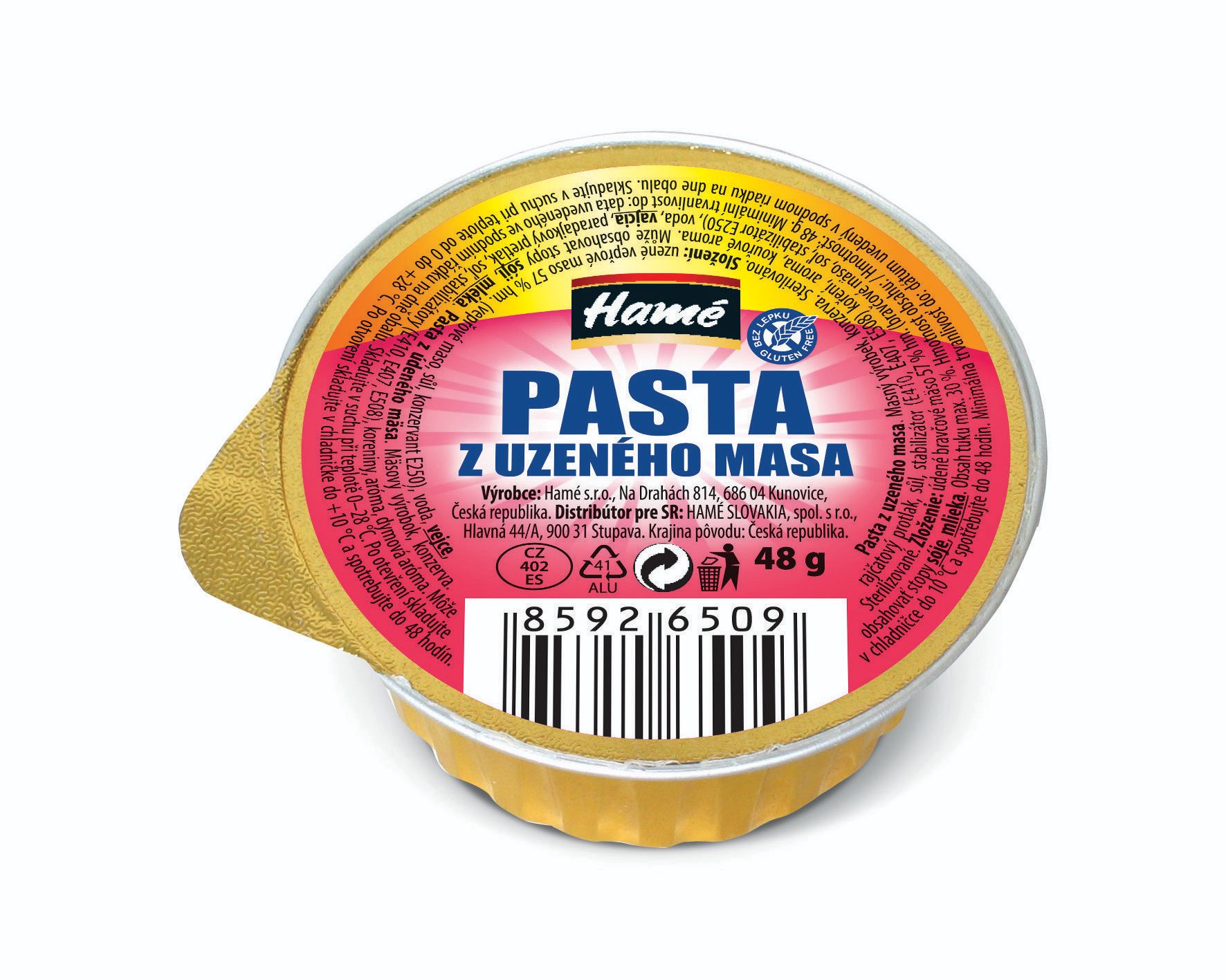 Trvanlivé potraviny - Hamé Pasta z uzeného masa 48 g