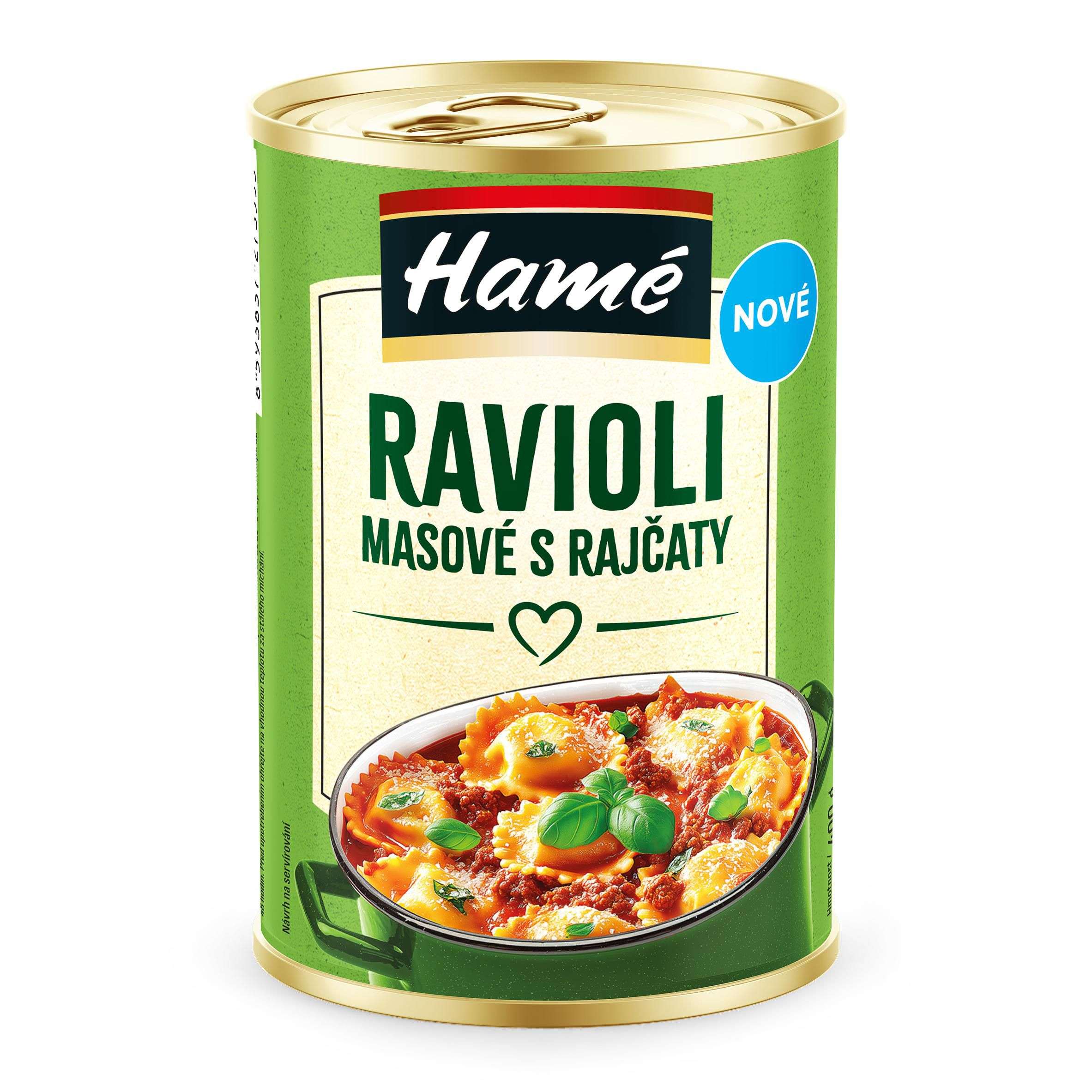 Trvanlivé potraviny - Hamé Ravioli masové s rajčaty 400g