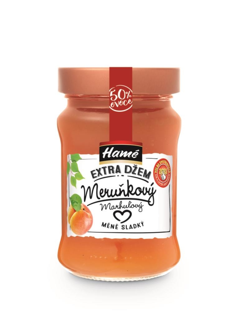 Trvanlivé potraviny - Hamé Sweet Extra Jam meruňka, méně sladký 340g