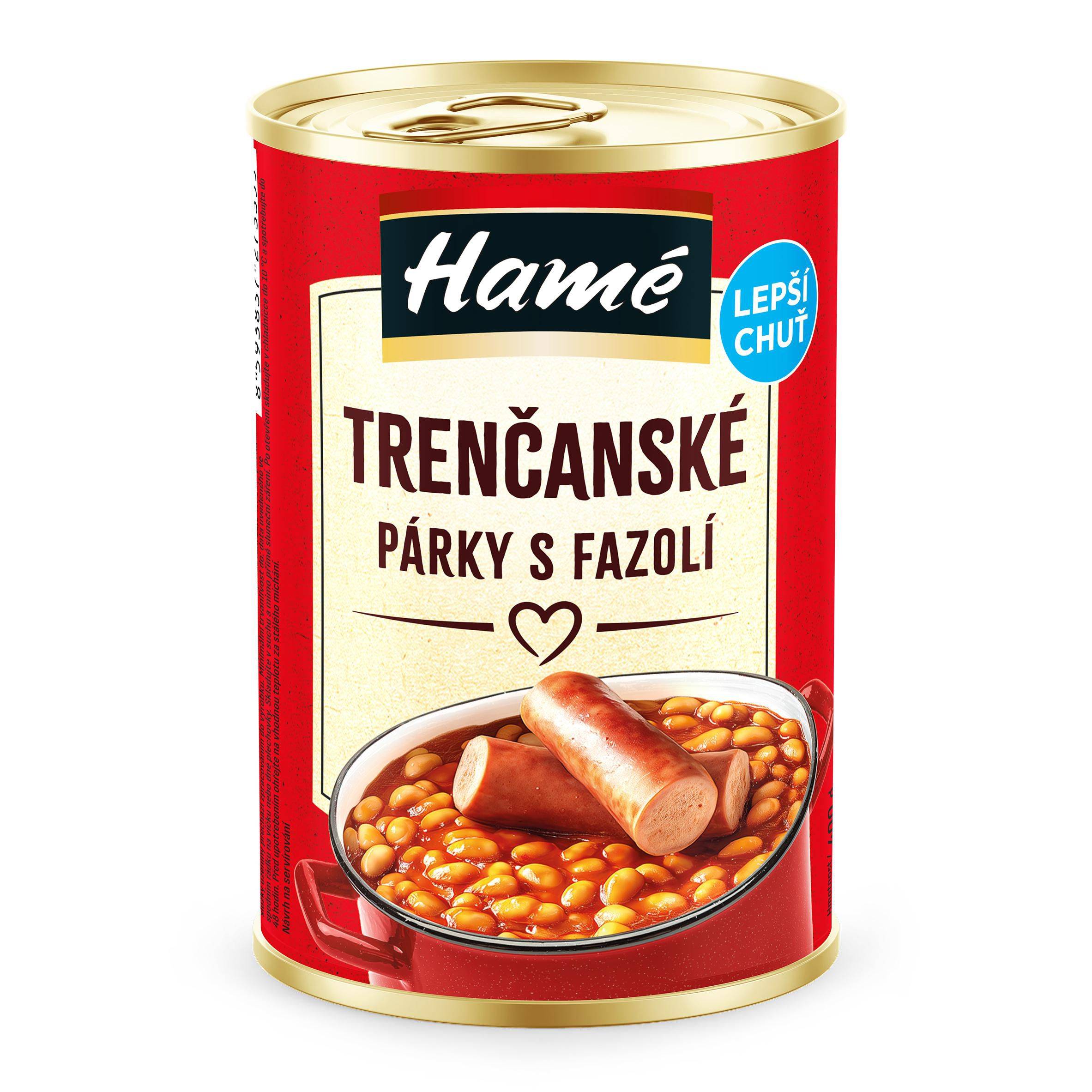 Trvanlivé potraviny - Hamé Trenčanské párký s fazolí 400g