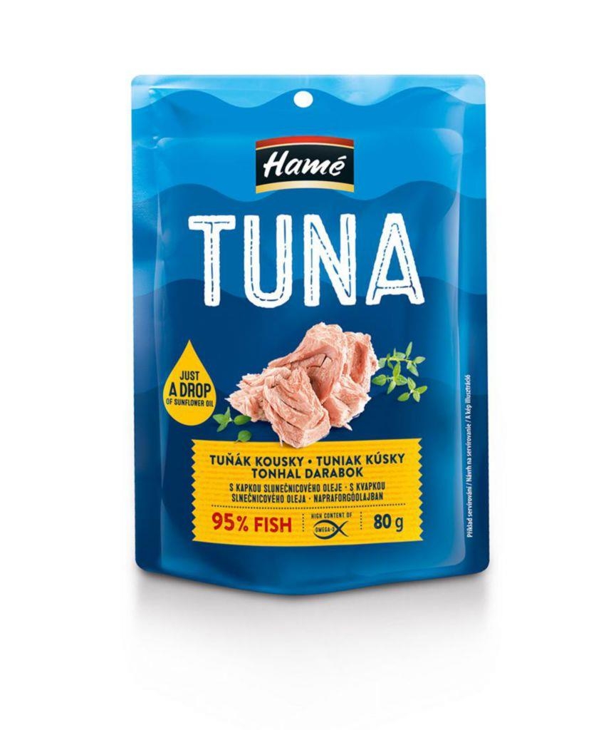 Trvanlivé potraviny - Hamé Tuňák kousky ve slunečnicovém oleji 80g