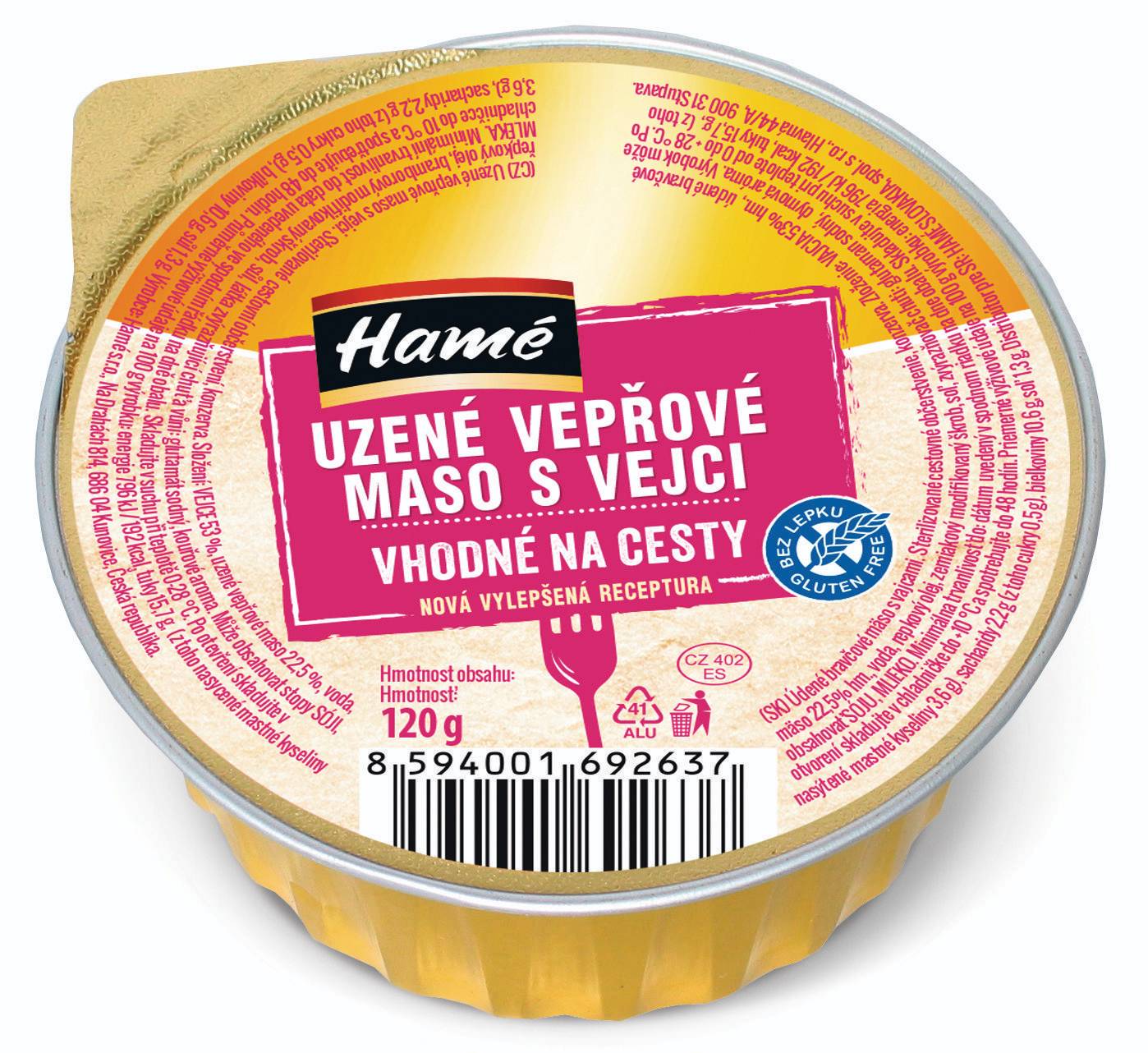 Trvanlivé potraviny - Hamé Uzené vepřové maso s vejci 120g
