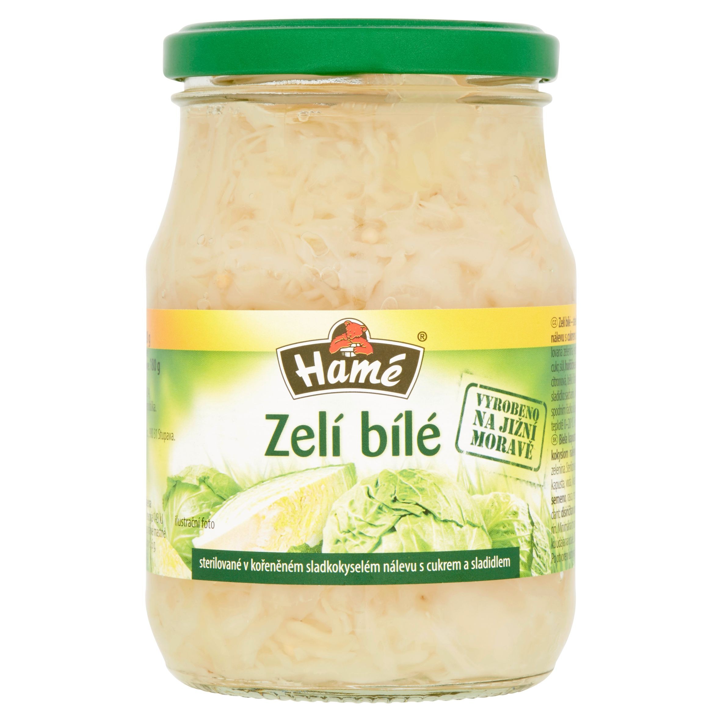 Trvanlivé potraviny - Hamé Zelí bílé sterilované v kořeněném sladkokyselém nálevu 320 g