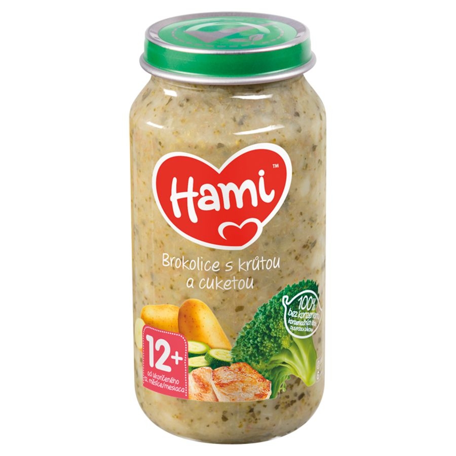 Svět dětí - Hami Masozeleninový příkrm Brokolice s krůtou a cuketou od uk. 12. měsíce 250g