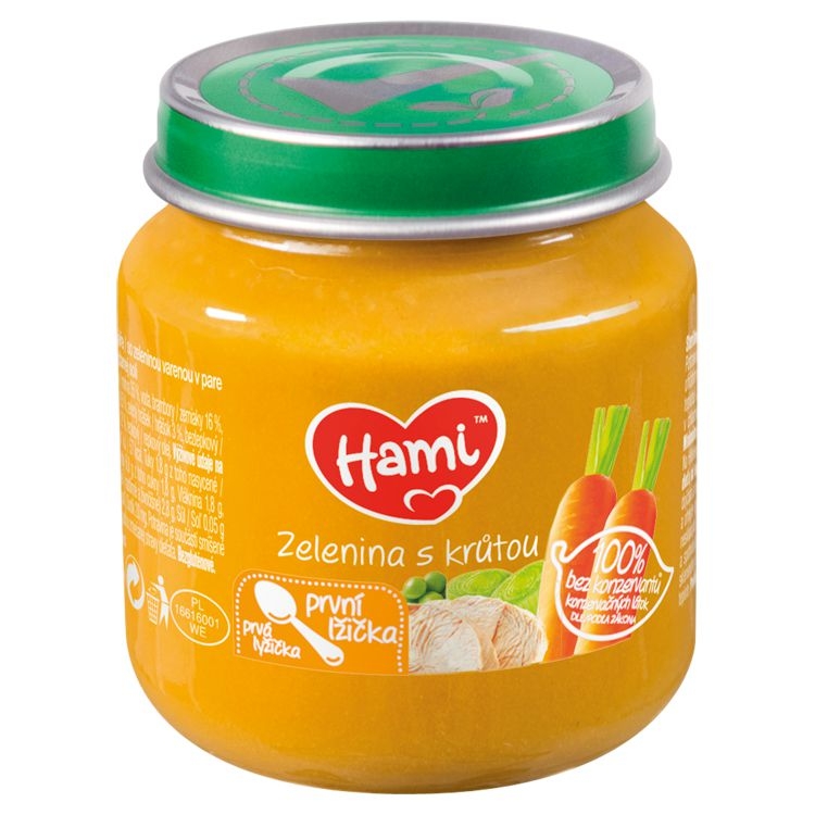 Svět dětí - Hami Masozeleninový příkrm Zelenina s krůtou první lžička 125 g