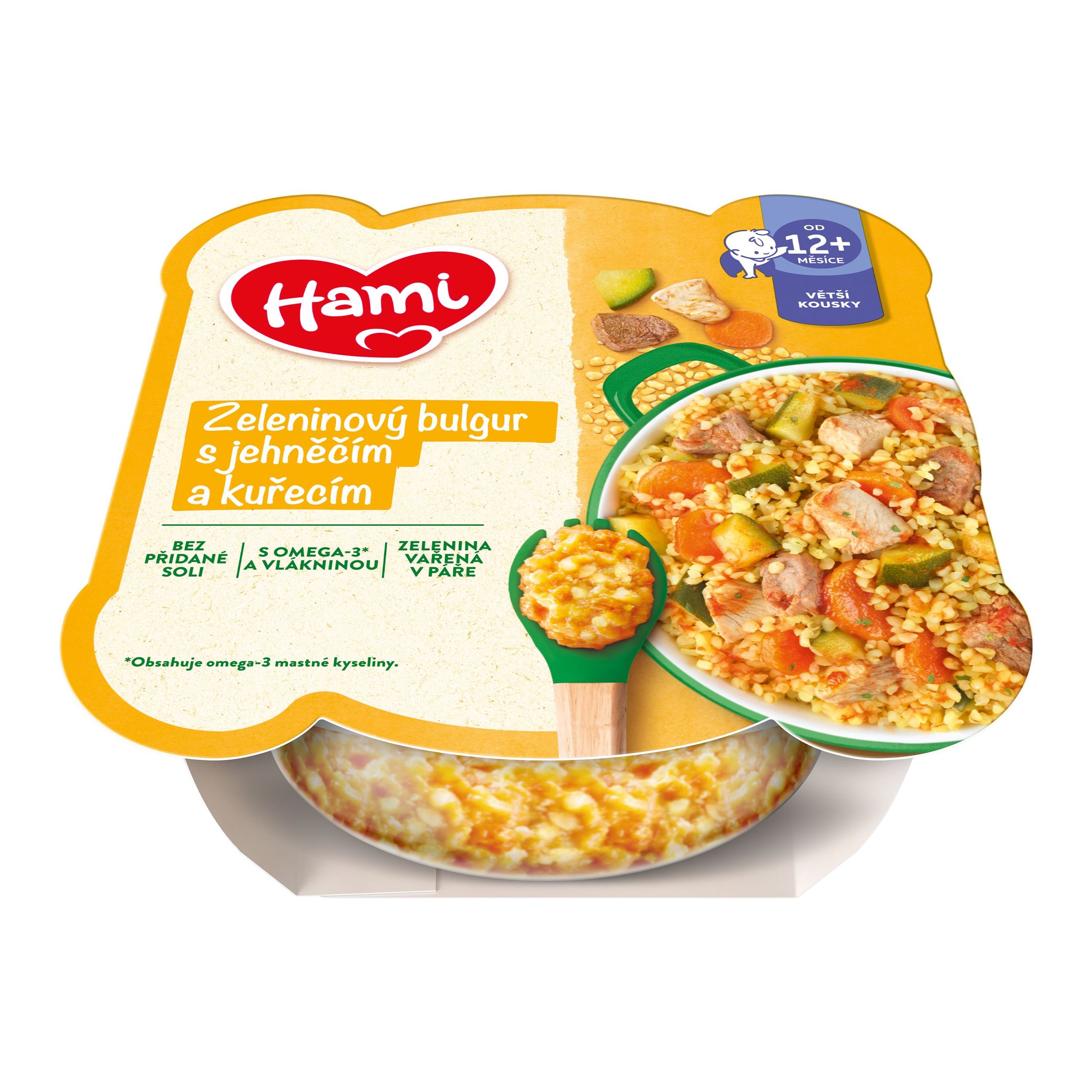 Svět dětí - HAMI Masozeleninový talířek, Zeleninový bulgur s jehněčím a kuřecím 230g