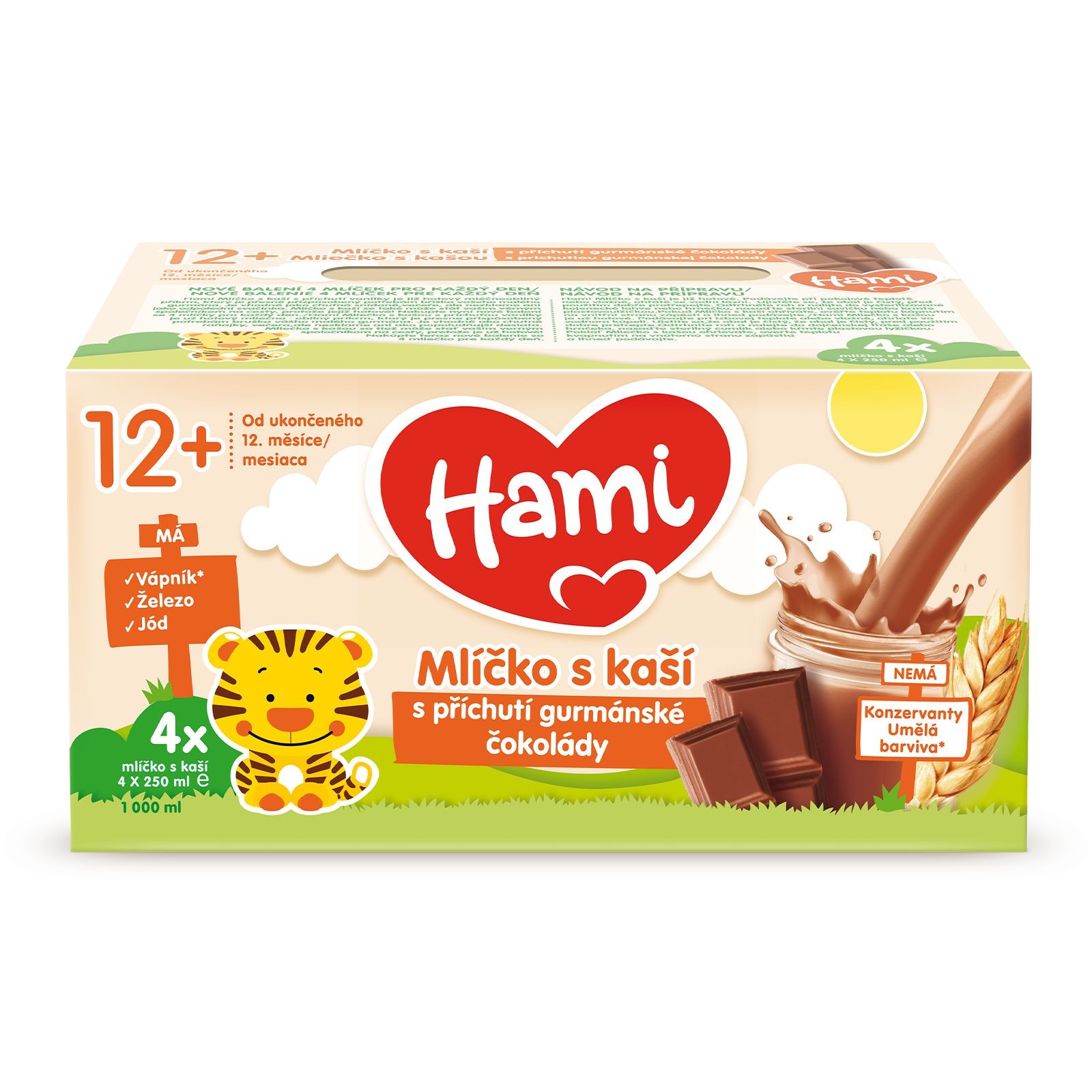 Svět dětí - Hami Mlíčko s kaší kakaové od uk. 8. měsíce 2x250 ml