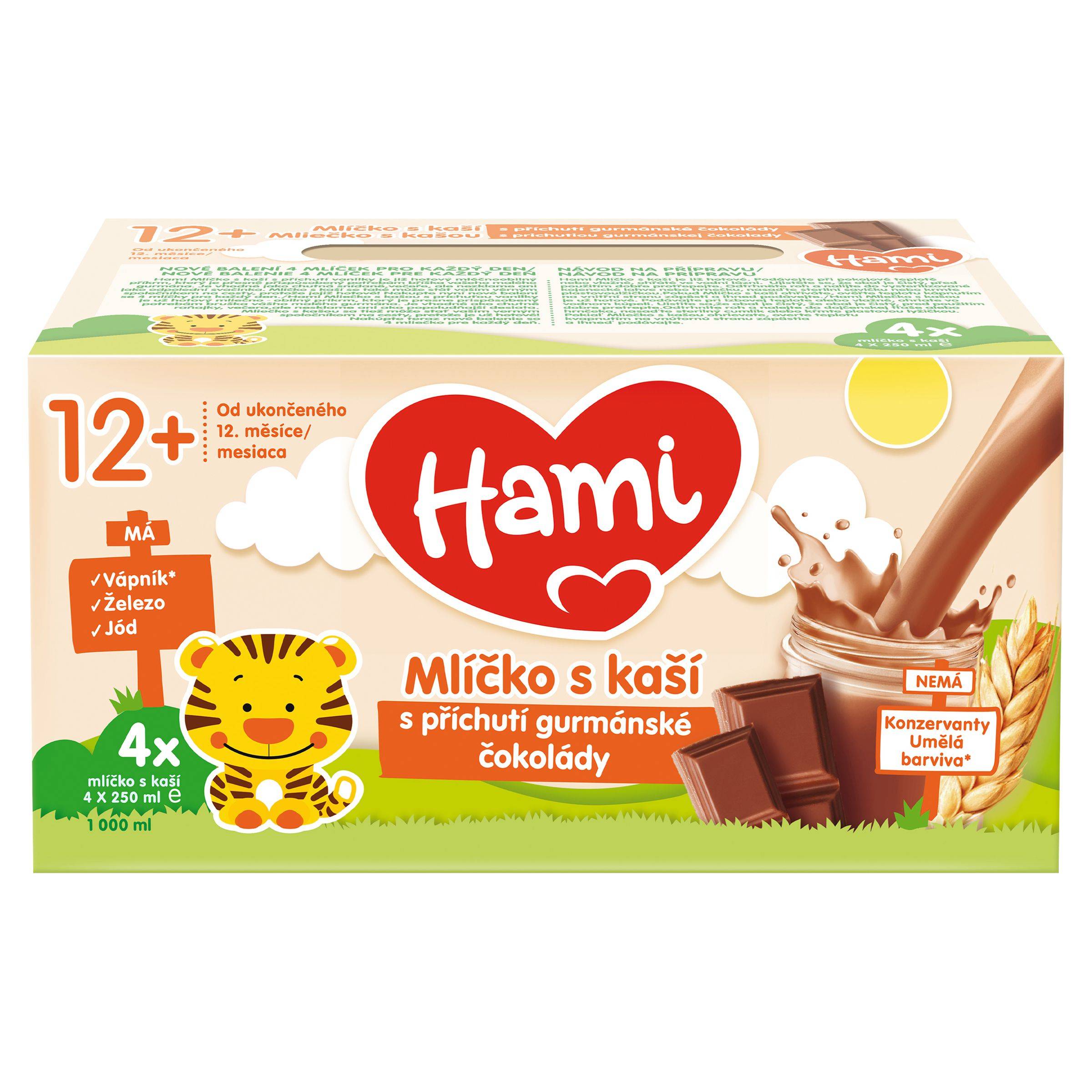 Hami Mlíčko s kaší kakaové od uk. 8. měsíce 2x250 ml-0