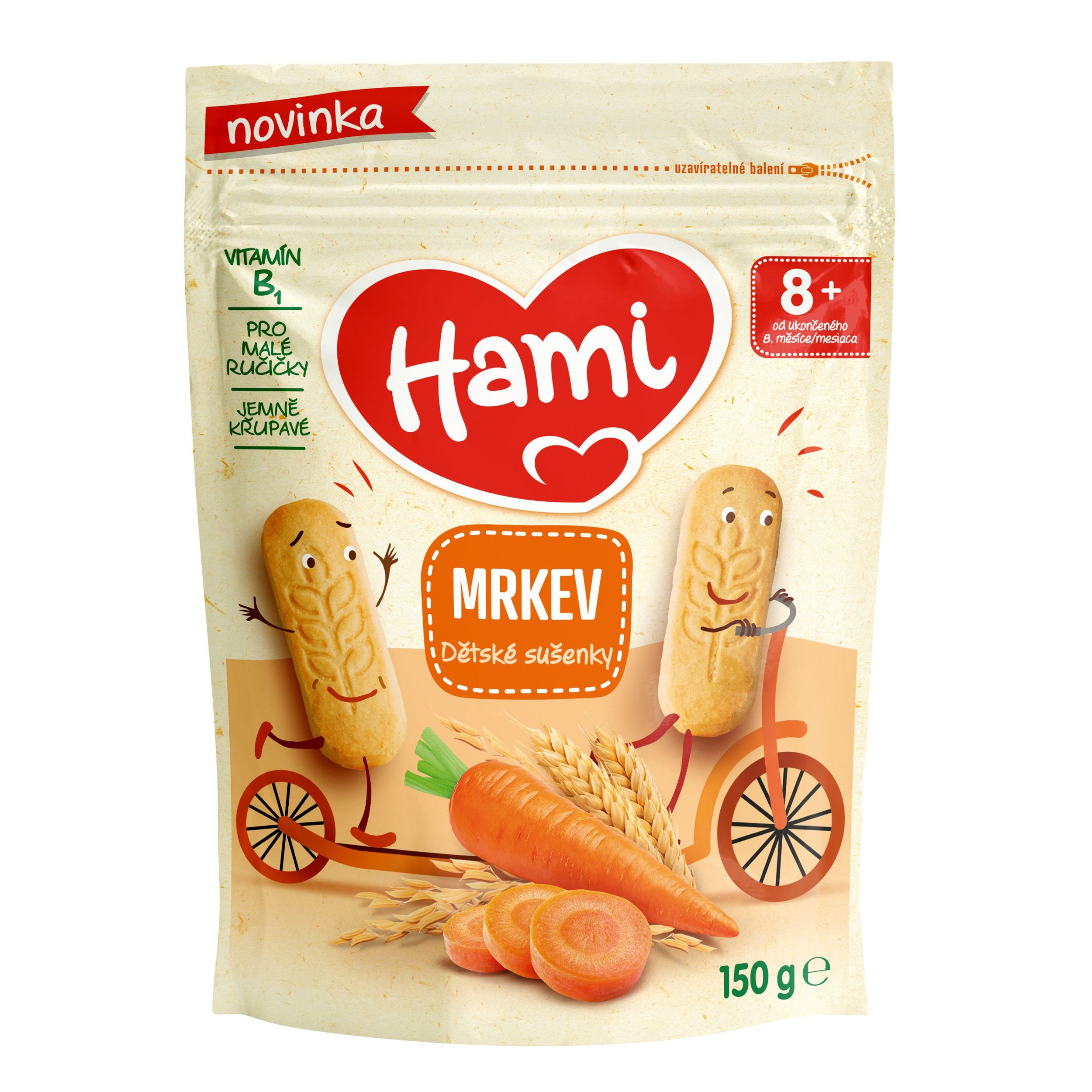 Svět dětí - Hami Sušenky mrkev 8+, 150g