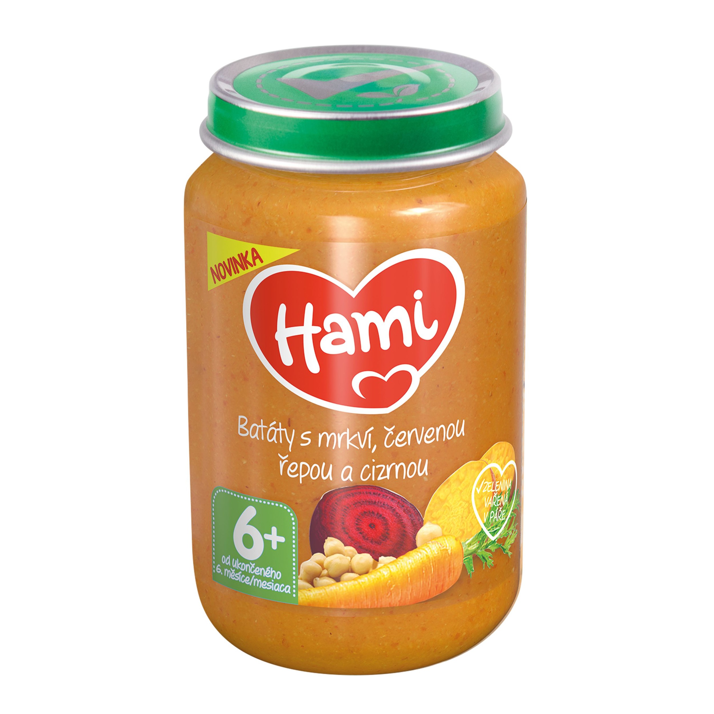Svět dětí - Hami Zeleninový příkrm Batáty s mrkví, červenou řepou a cizrnou 6+, 200 g