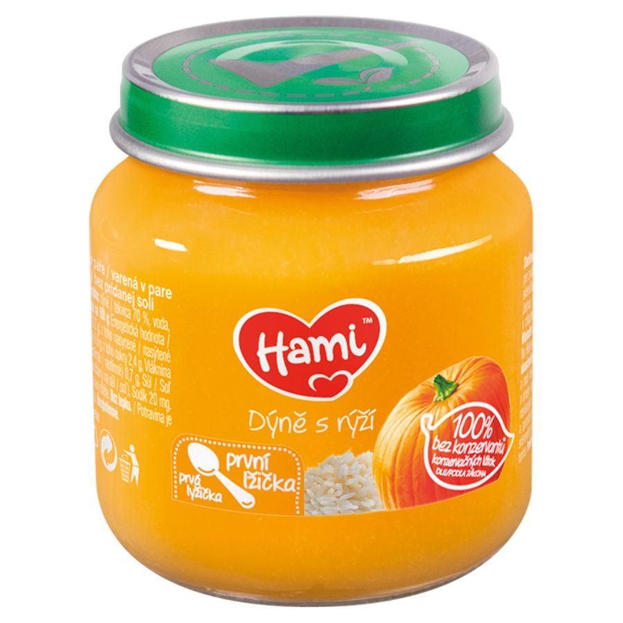 Svět dětí - Hami Zeleninový příkrm Dýně s rýží první lžička 125g