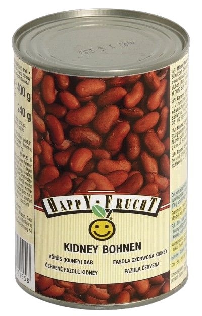 Trvanlivé potraviny - Happy Frucht Červené fazole kidney 400 g