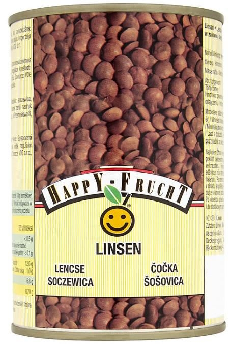 Trvanlivé potraviny - Happy Frucht Čočka sterilovaná 400 g