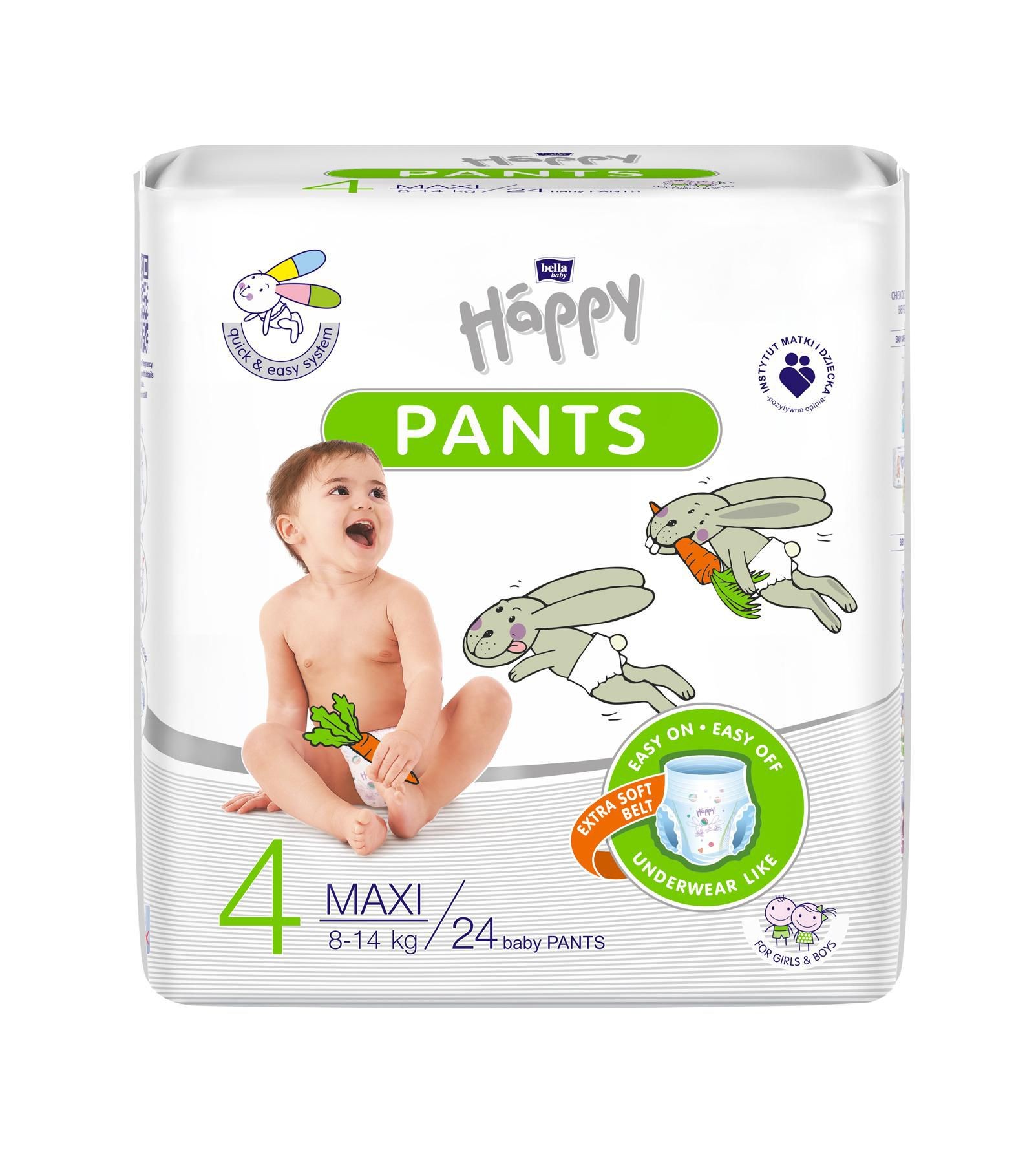 Svět dětí - Happy Maxi Dětské plenkové kalhotky pants vel. 4, 24ks