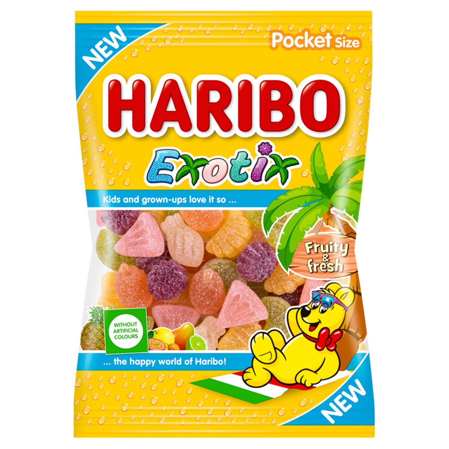 Trvanlivé potraviny - Haribo Exotix želé s ovocnou příchutí 80g