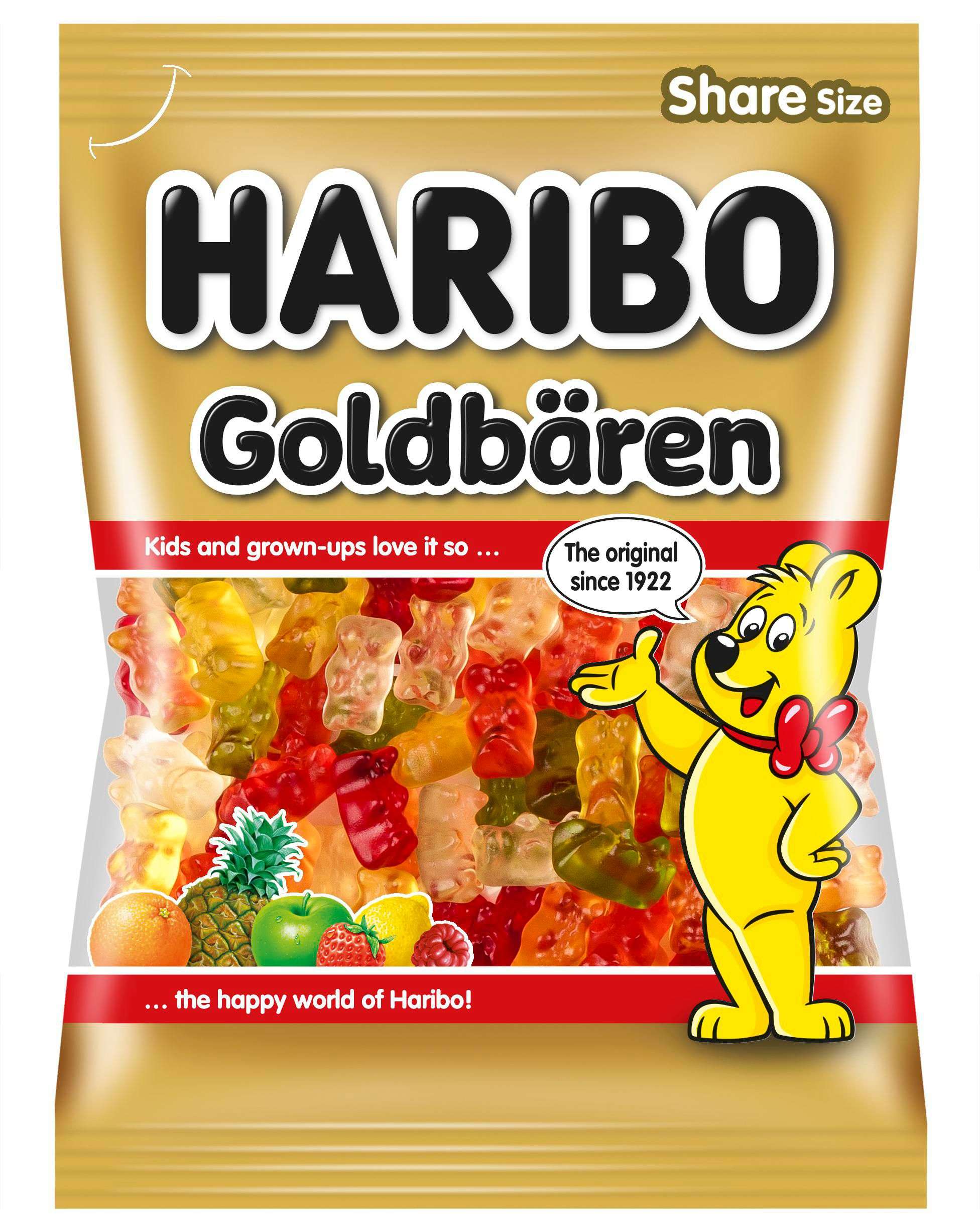 Trvanlivé potraviny - Haribo Goldbären želé s ovocnými příchutěmi 200 g