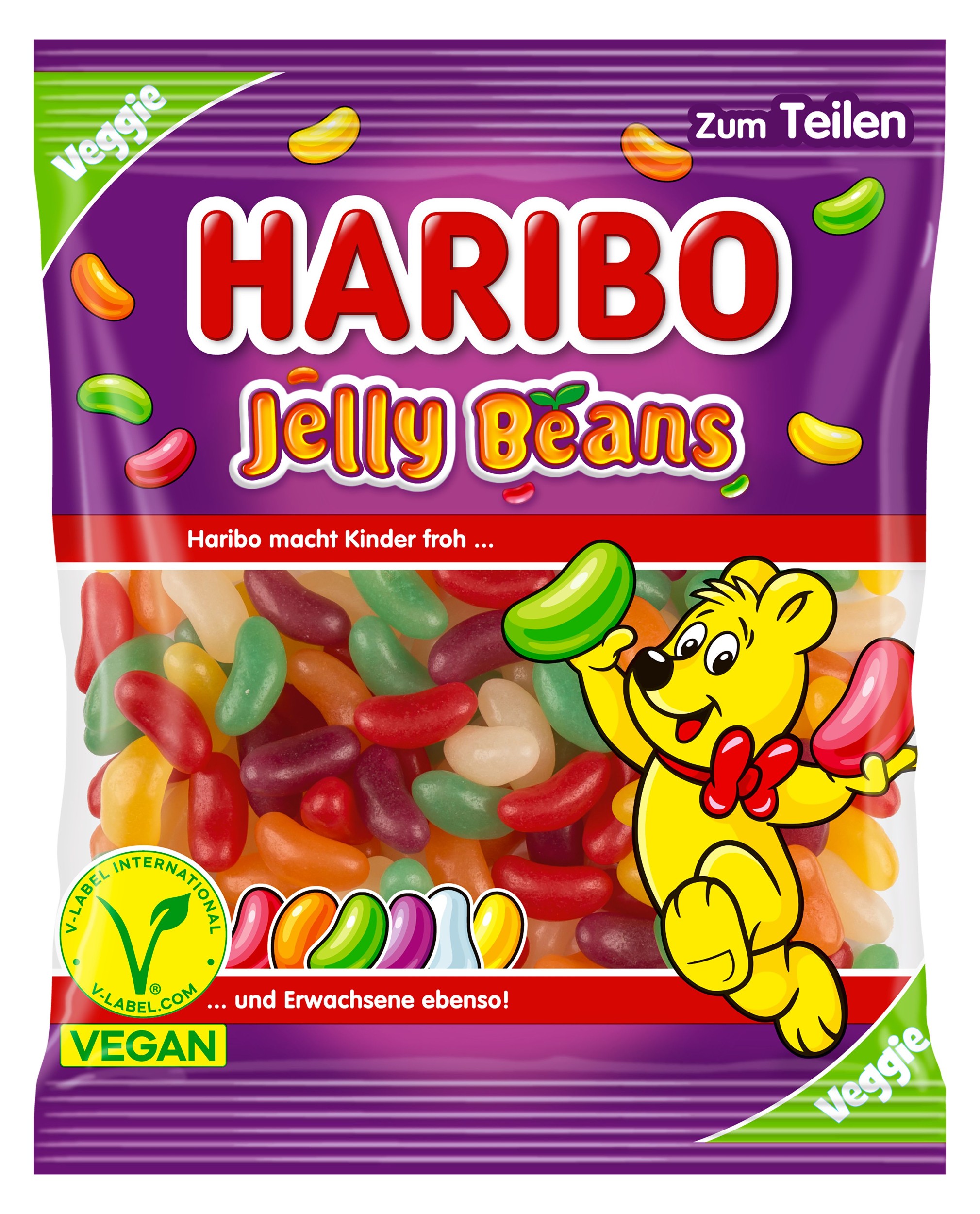 Trvanlivé potraviny - Haribo Jelly Beans Cukrovinky dražé s želé náplní 80g