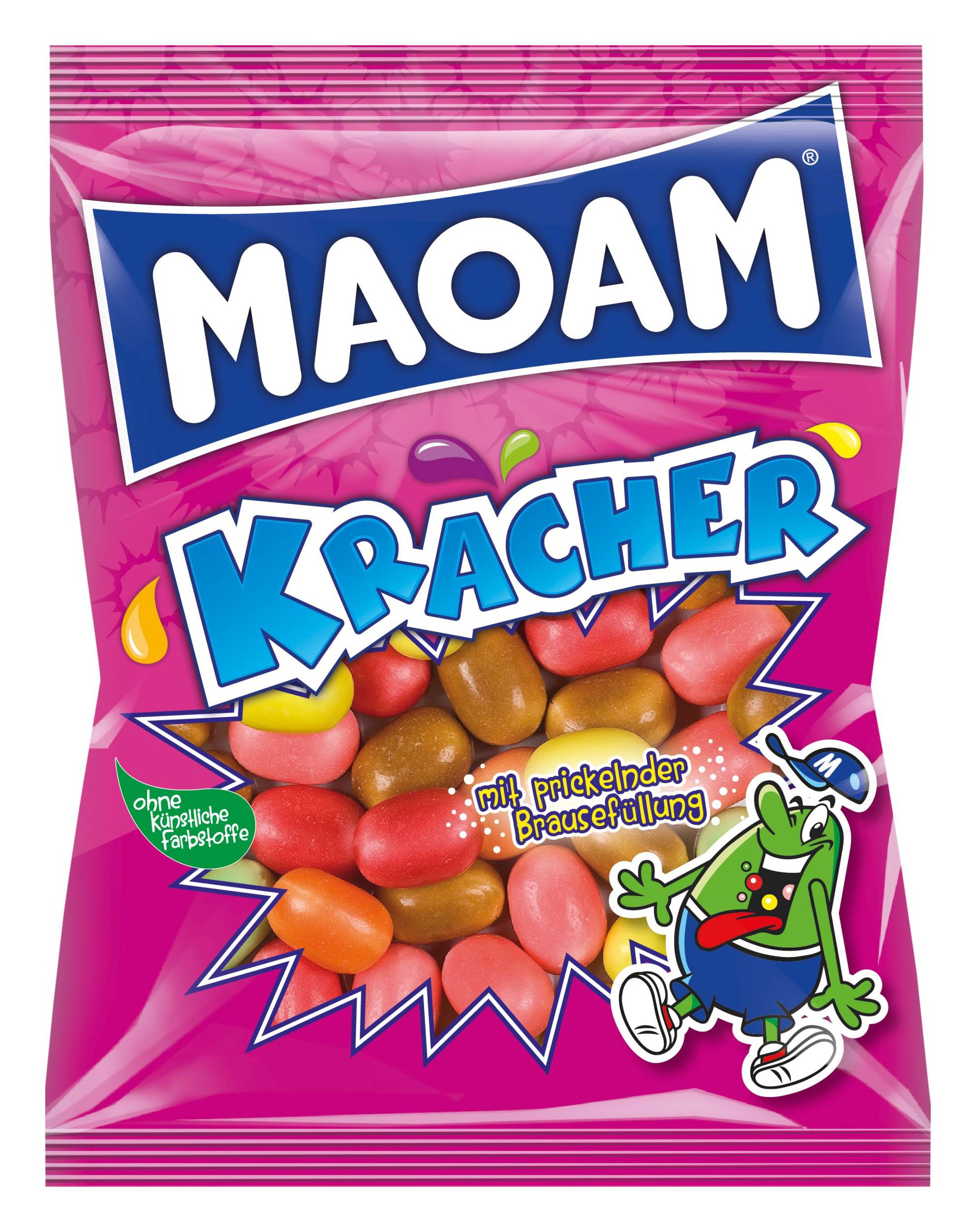 Trvanlivé potraviny - Haribo Maoam Kracher žvýkací bonbony se šumícím práškem 2,7% v náplni, částečně s příchutí coly 200 g