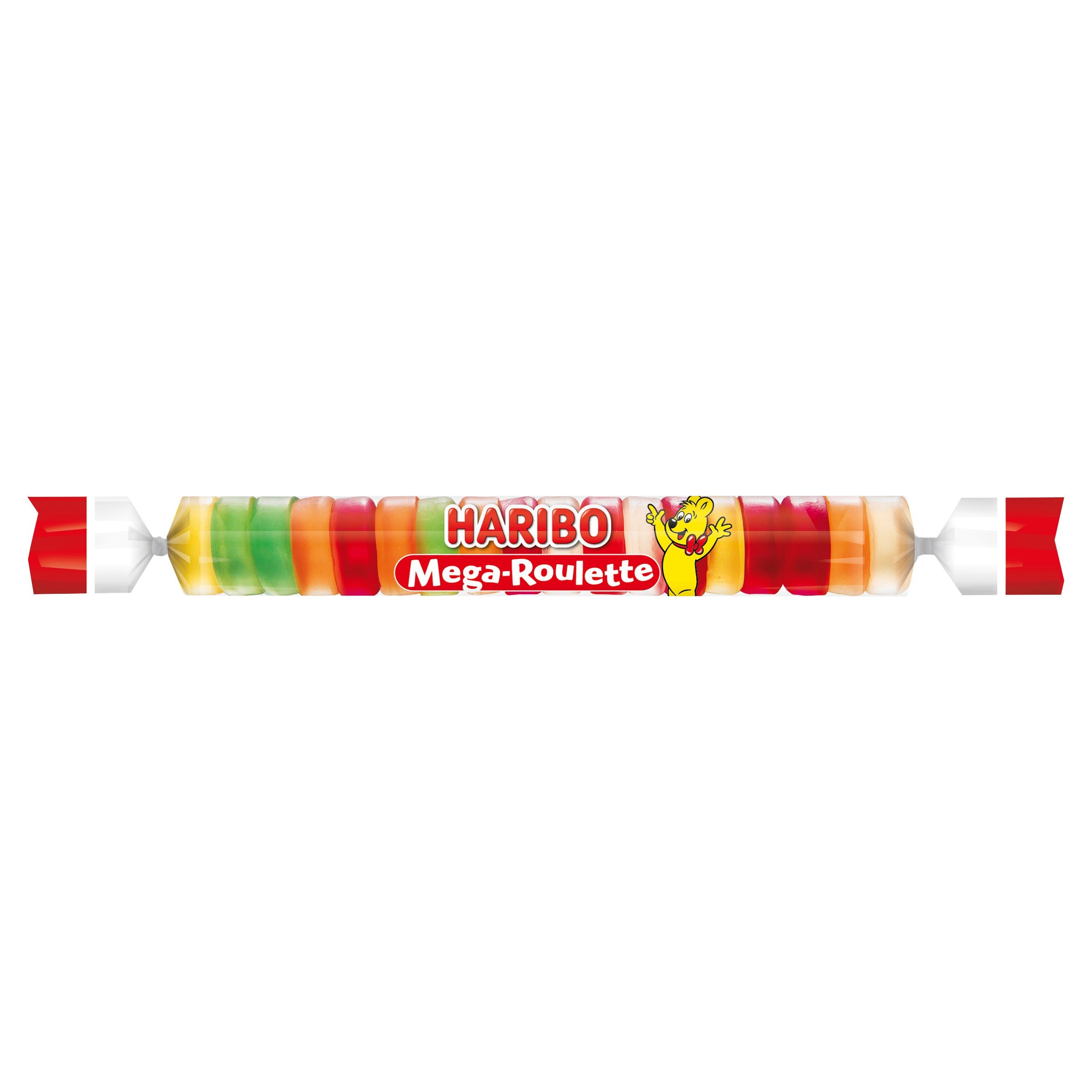 Trvanlivé potraviny - Haribo Mega-roulette želé s ovocnými příchutěmi 45 g