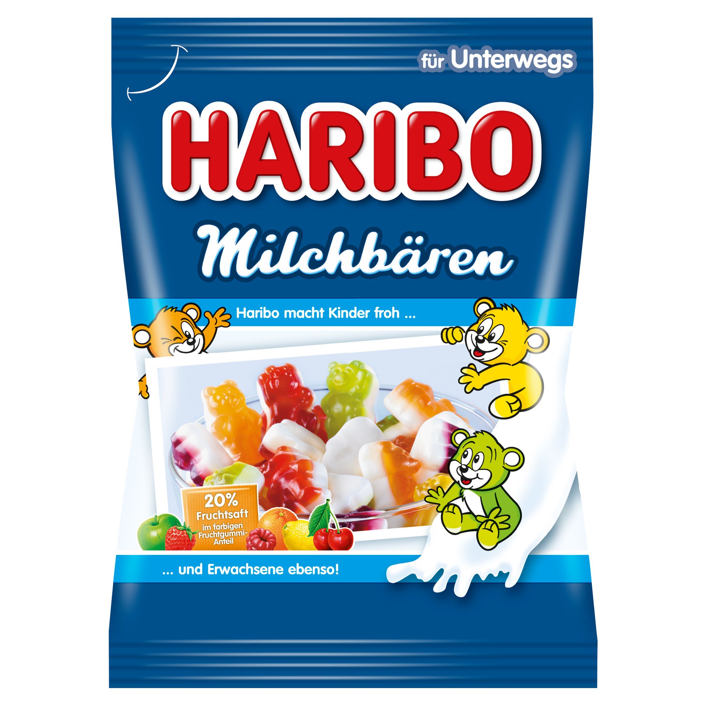 Trvanlivé potraviny - Haribo Milchbären ovocné želé 85 g