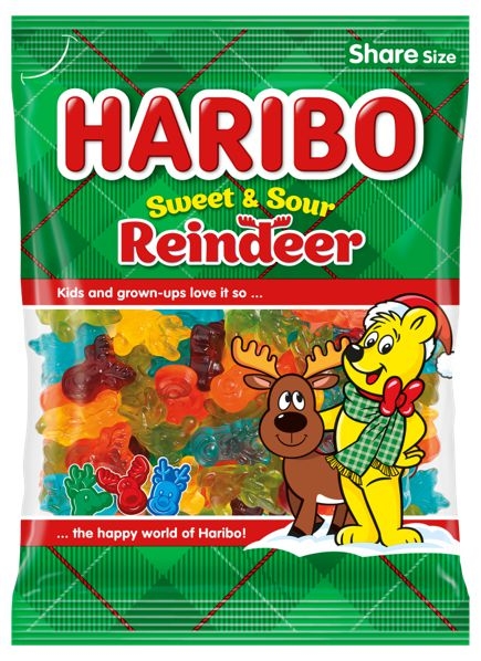 Trvanlivé potraviny - Haribo Reindeers želé bonbóny 160g